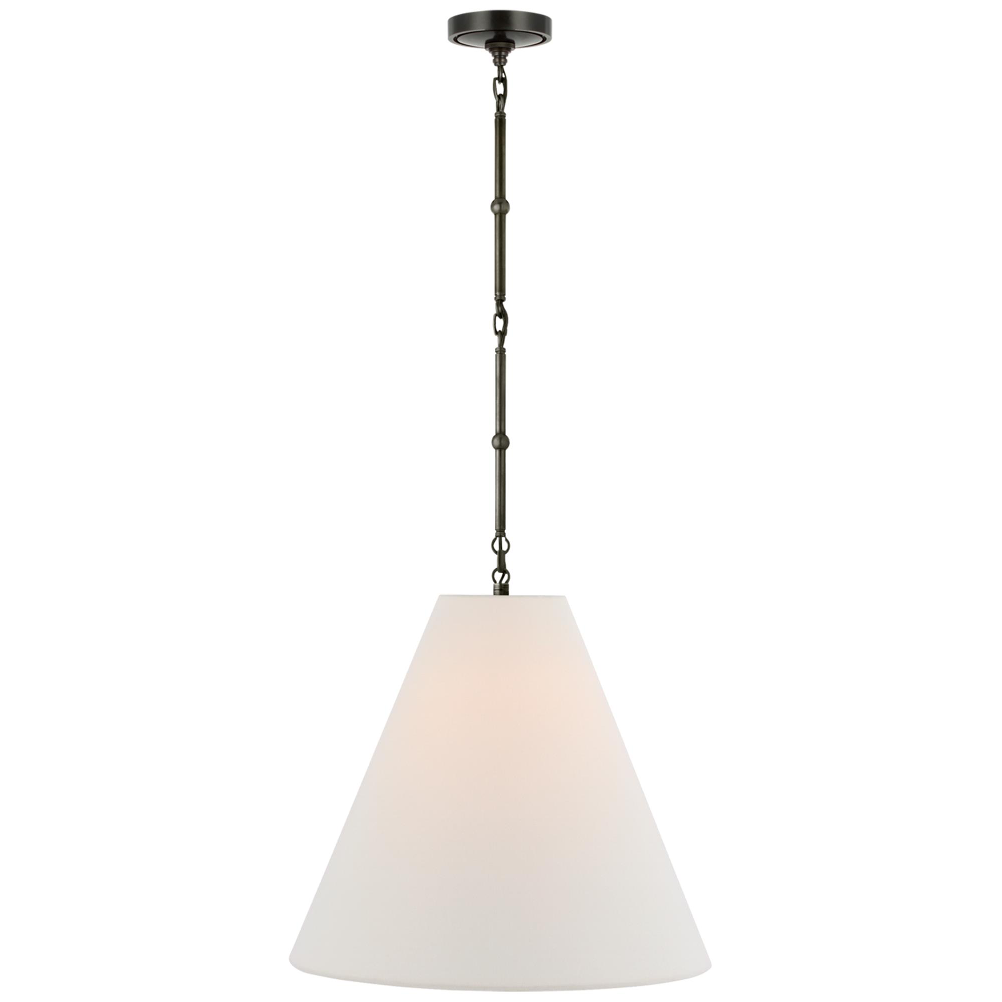 Shown in Bronze finish and Linen shade
