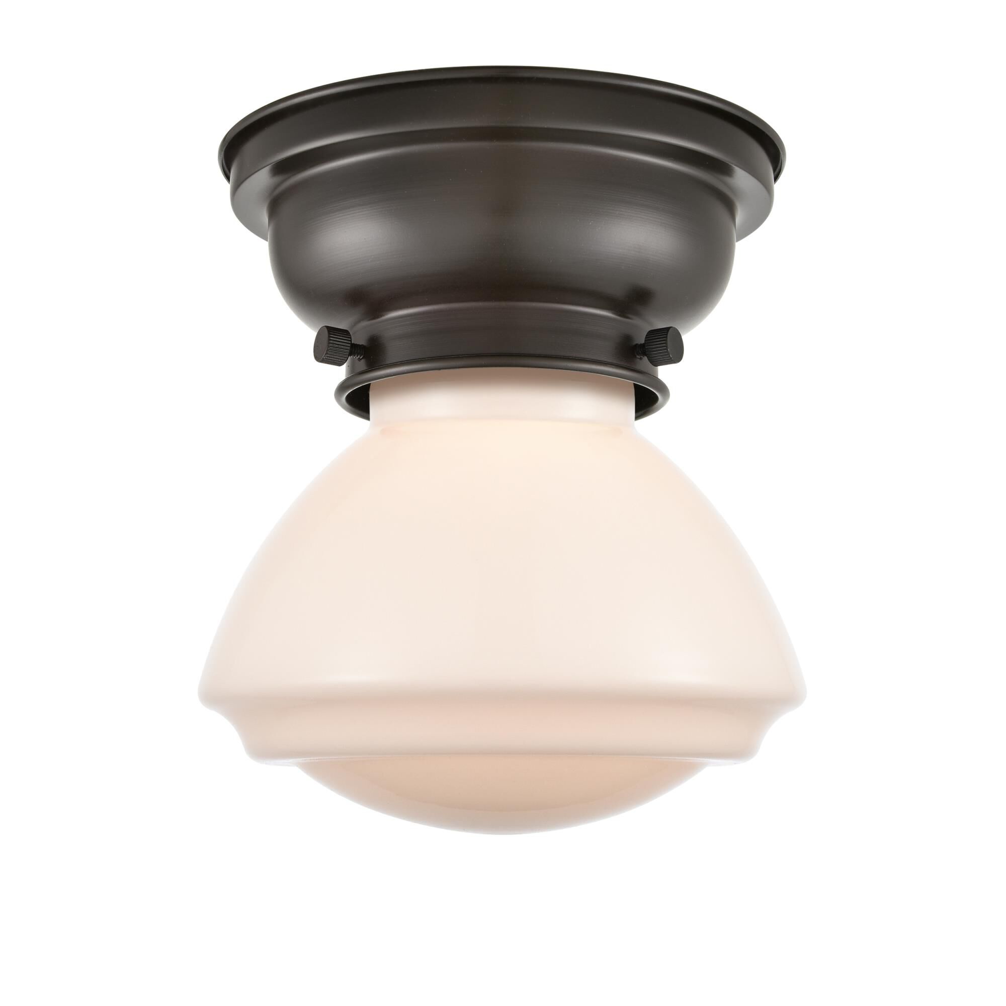 Shown in Oil Rubbed Bronze finish and Bell glass and Glass shade
