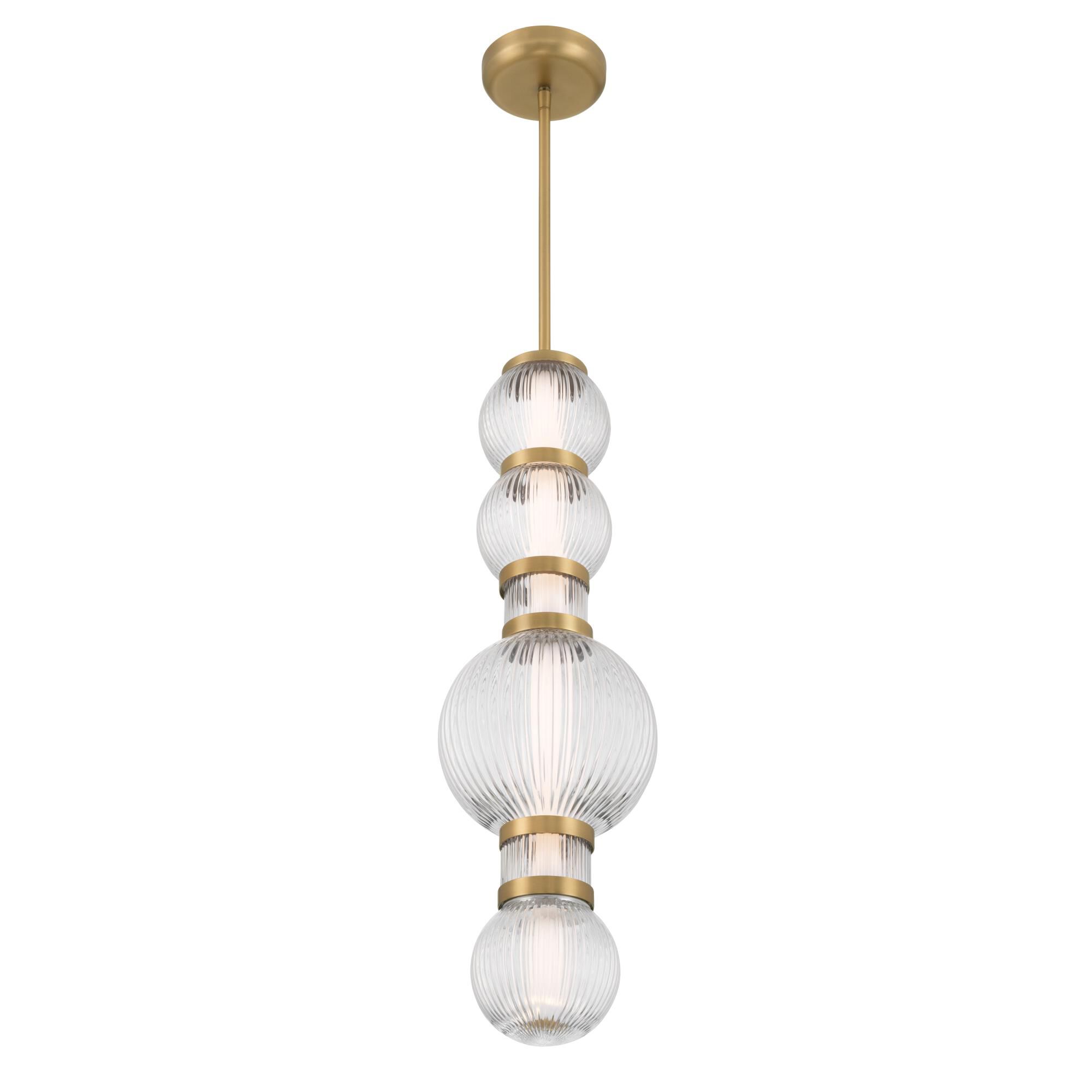 Shown in Legacy Brass finish and Clear Ribbed glass