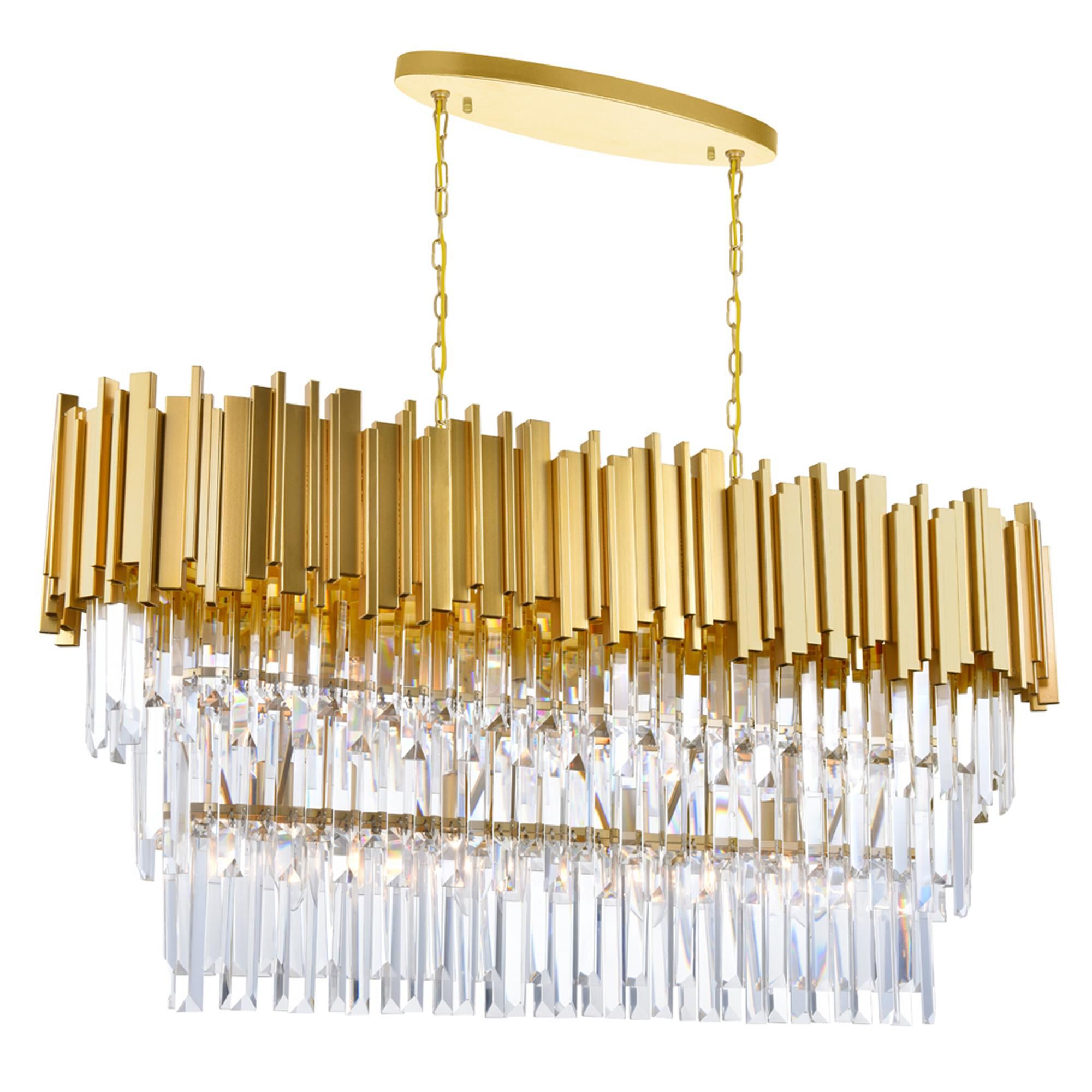 Shown in Medallion Gold finish and K9 Clear crystal