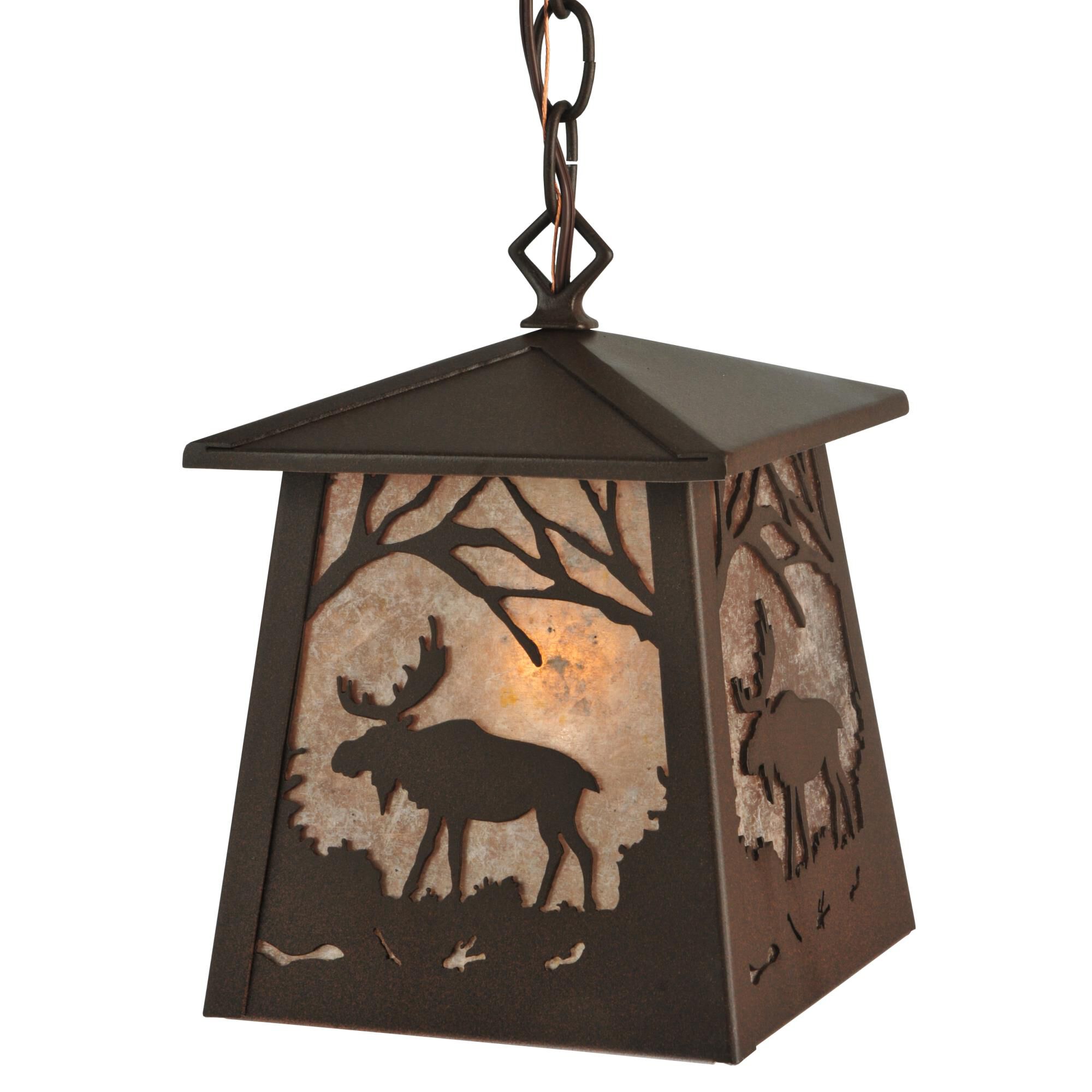 Moose At Dawn 10 Inch Mini Pendant by Meyda Lighting