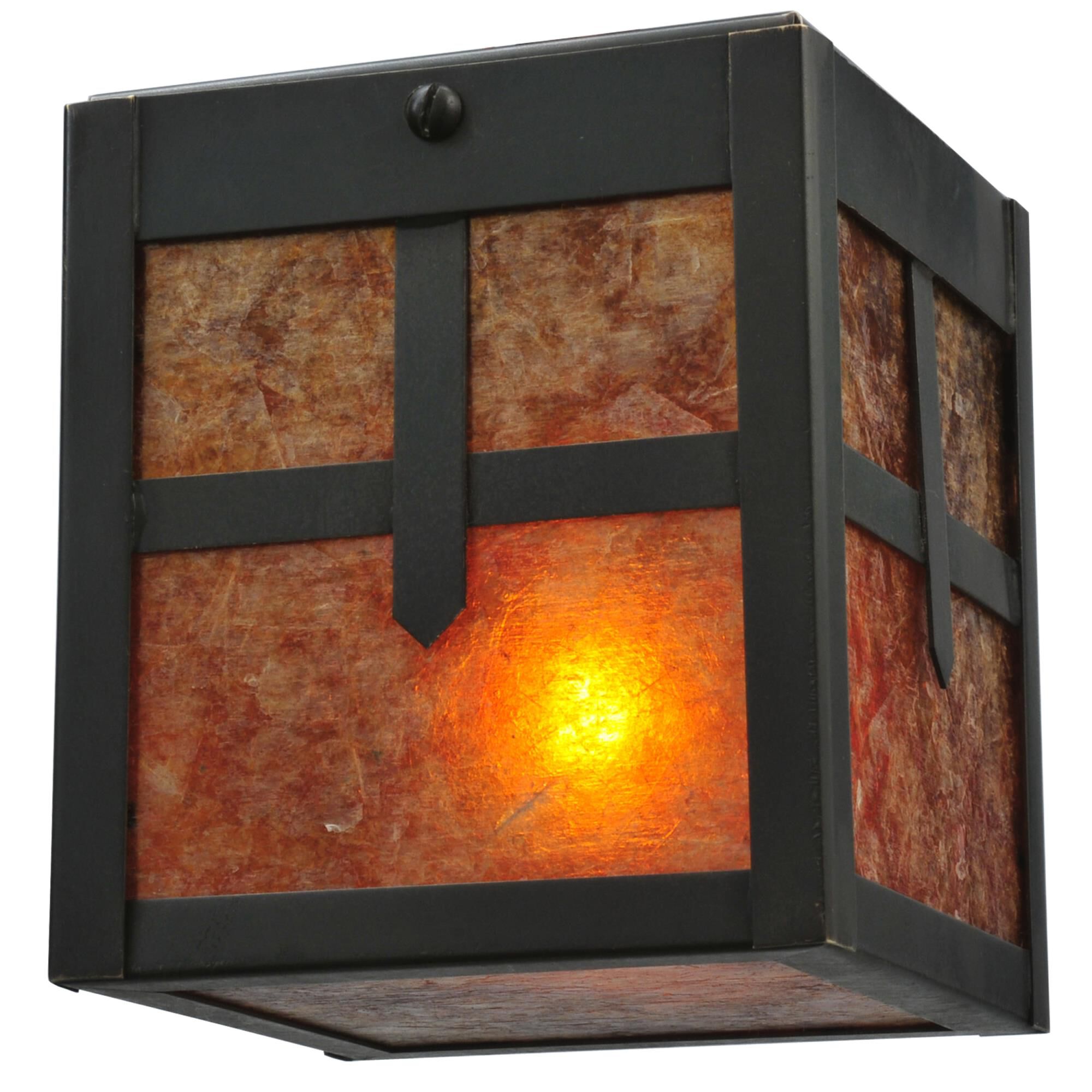 Hyde Park Cross Mission 5 Inch 1 Light Flush Mount by Meyda Lighting