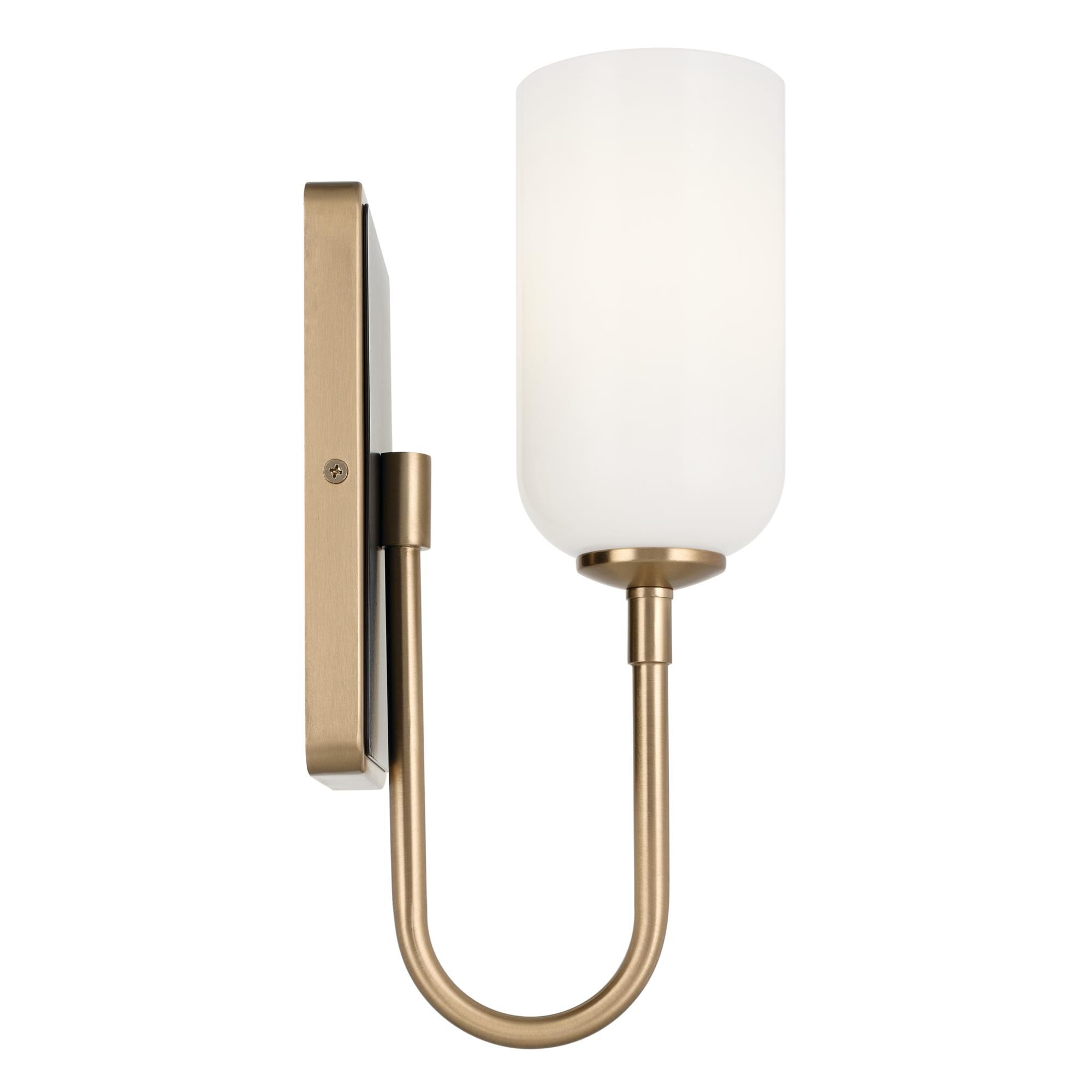 Shown in Champagne Bronze finish and Opal glass