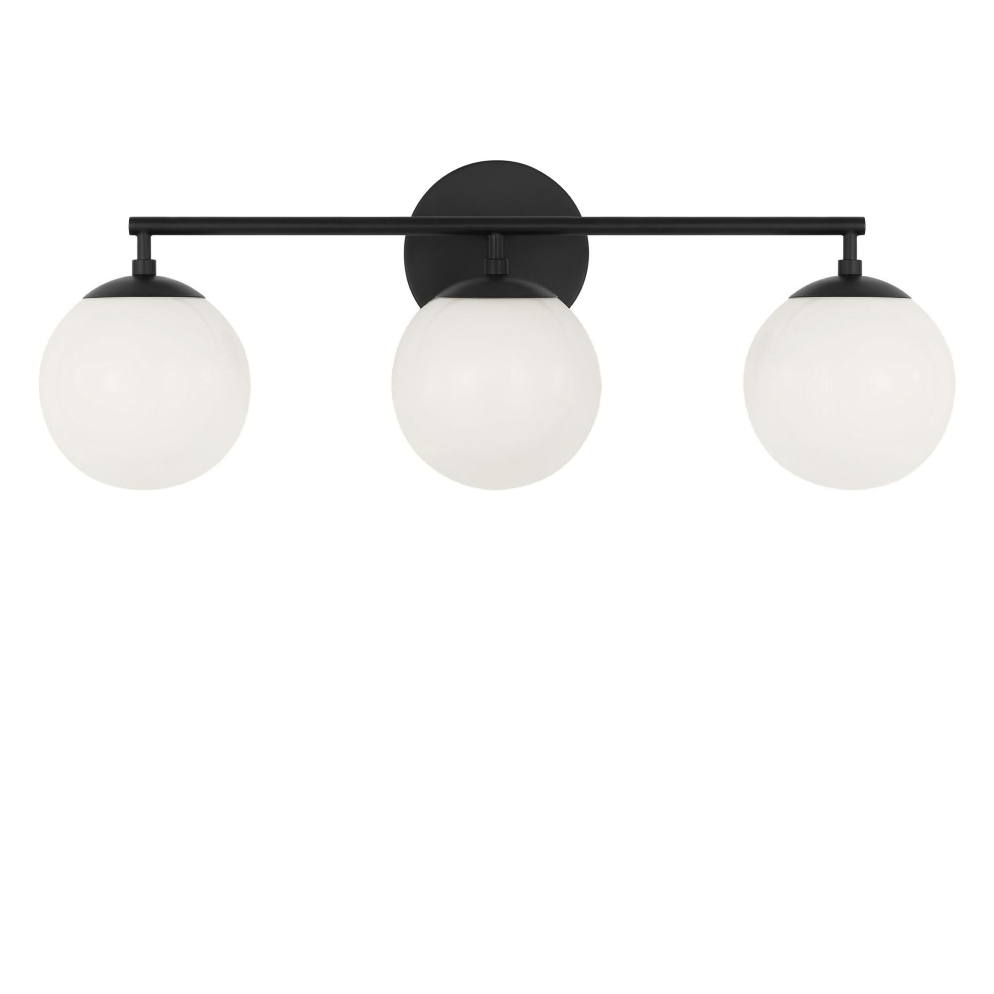 Shown in Midnight Black finish and Clear White glass