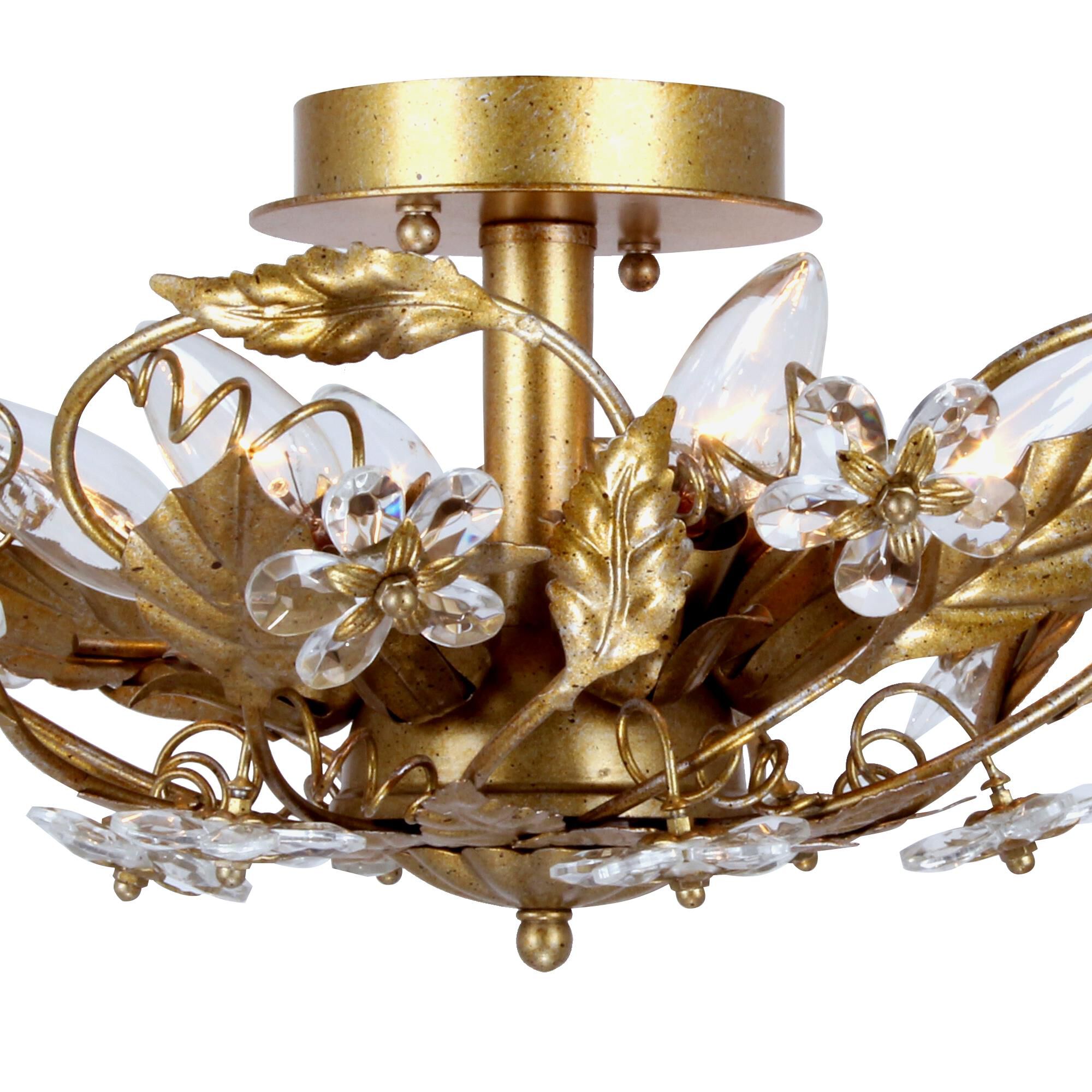 Paris Market 16 Inch 6 Light Semi Flush Mount by Crystorama