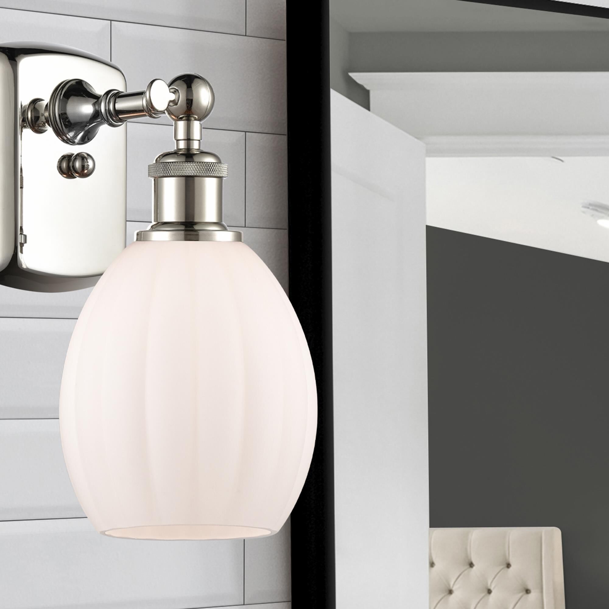 Shown in Polished Nickel finish and Sphere glass and Glass shade