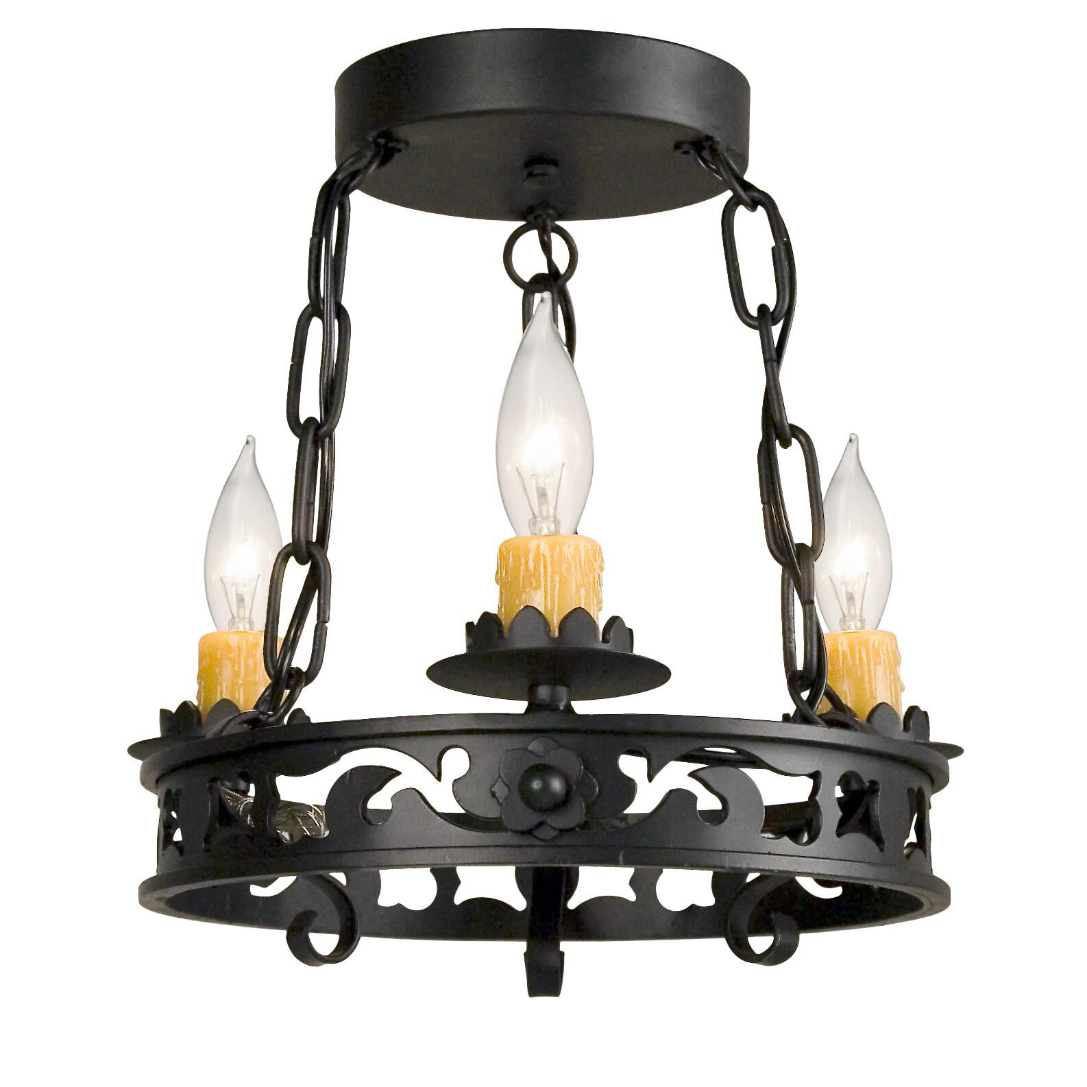 Sagebrush 12 Inch 4 Light Mini Chandelier by Meyda Lighting