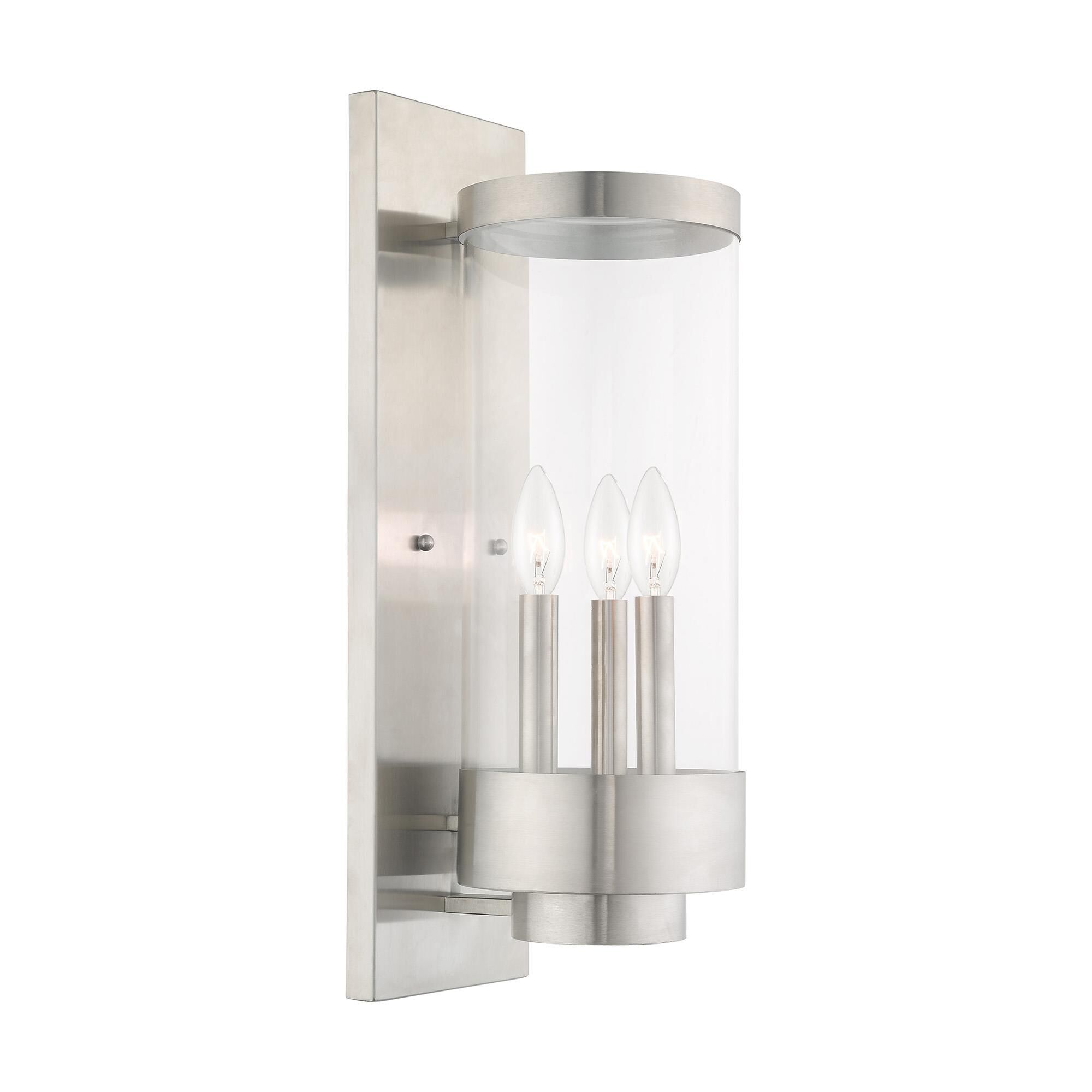Hillcrest 20 Inch Tall 3 Light Outdoor Wall Light by Livex Lighting