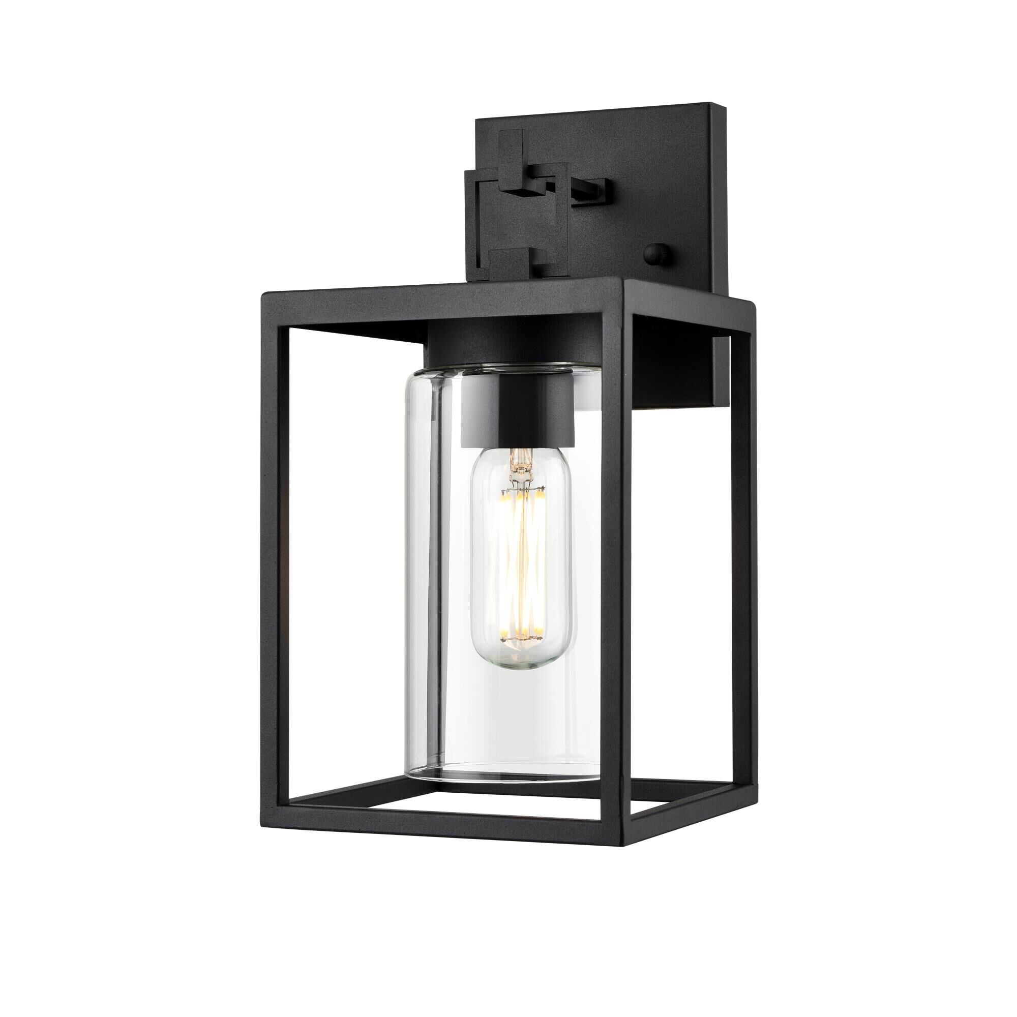 Shown in Textured Black finish and Clear glass