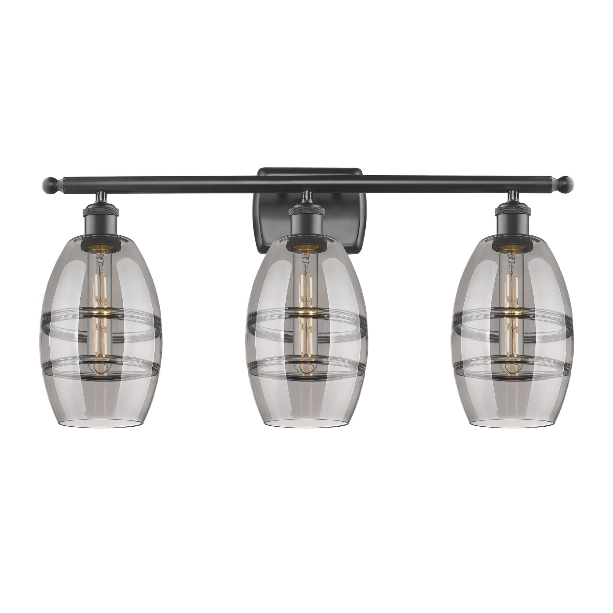 Shown in Oil Rubbed Bronze finish and Light Smoke glass