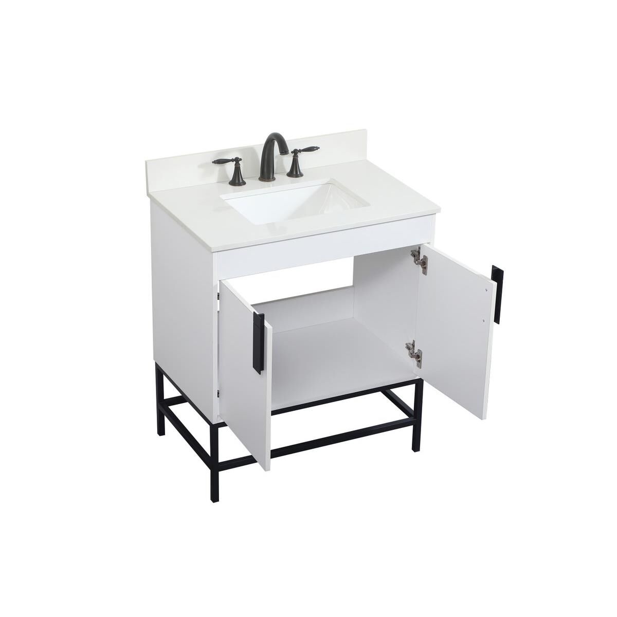 Shown in White finish and With Backsplash accent