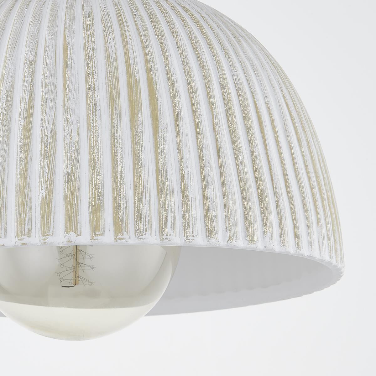 Shown in Aged Brass finish and Ceramic glass