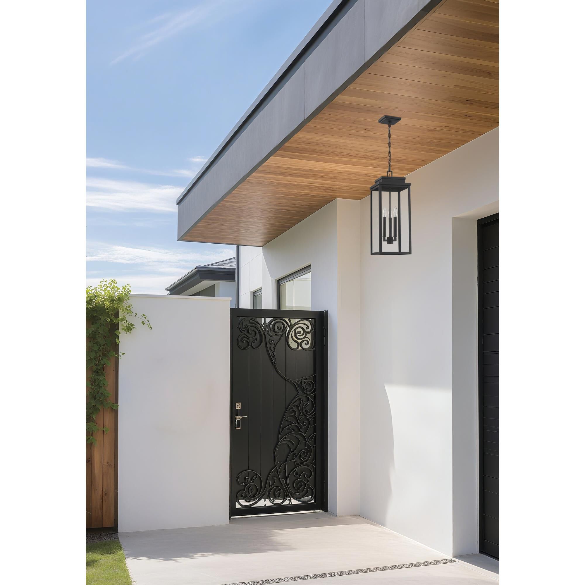 Shown in Textured Black finish and Clear glass