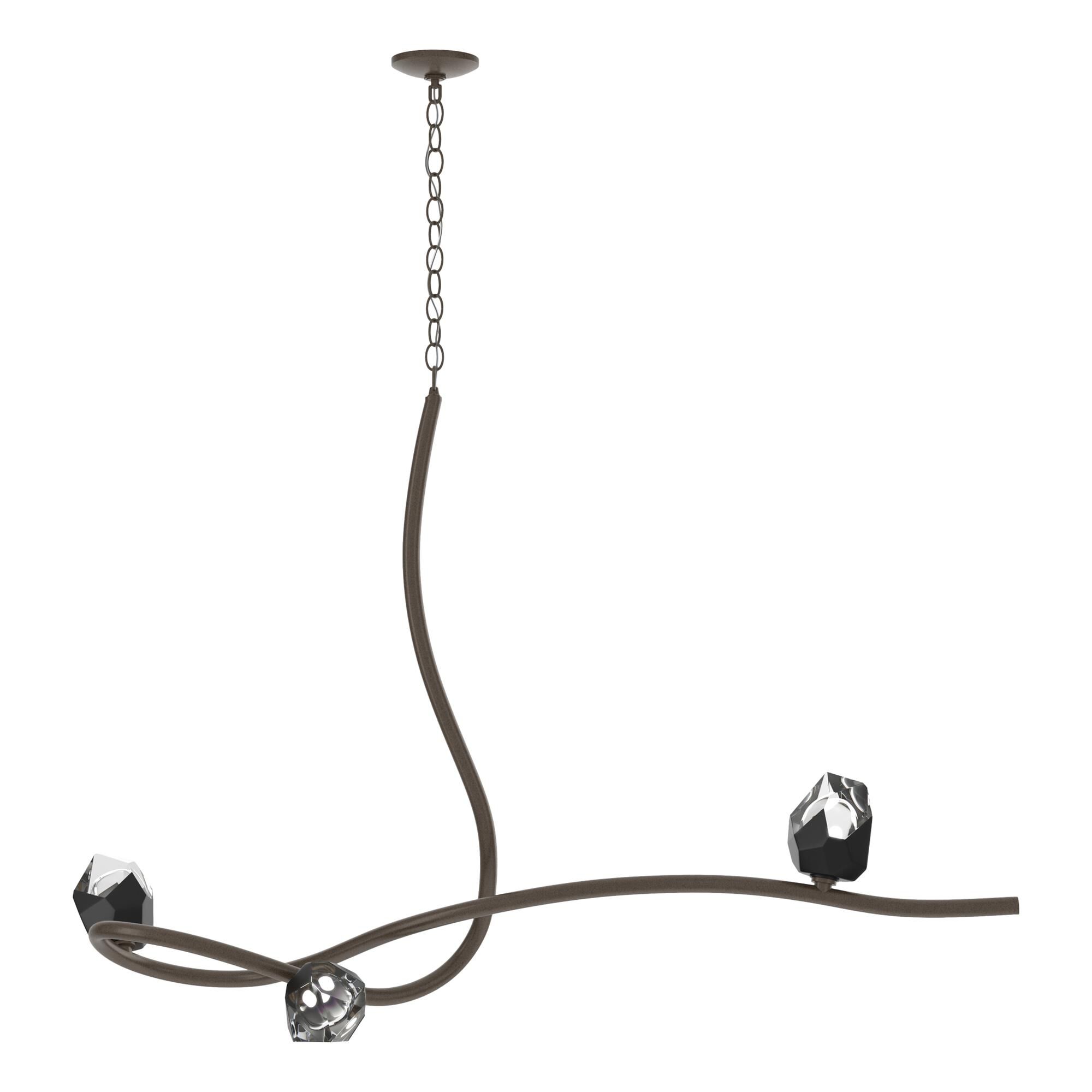 Shown in Bronze finish and Black Crystal glass