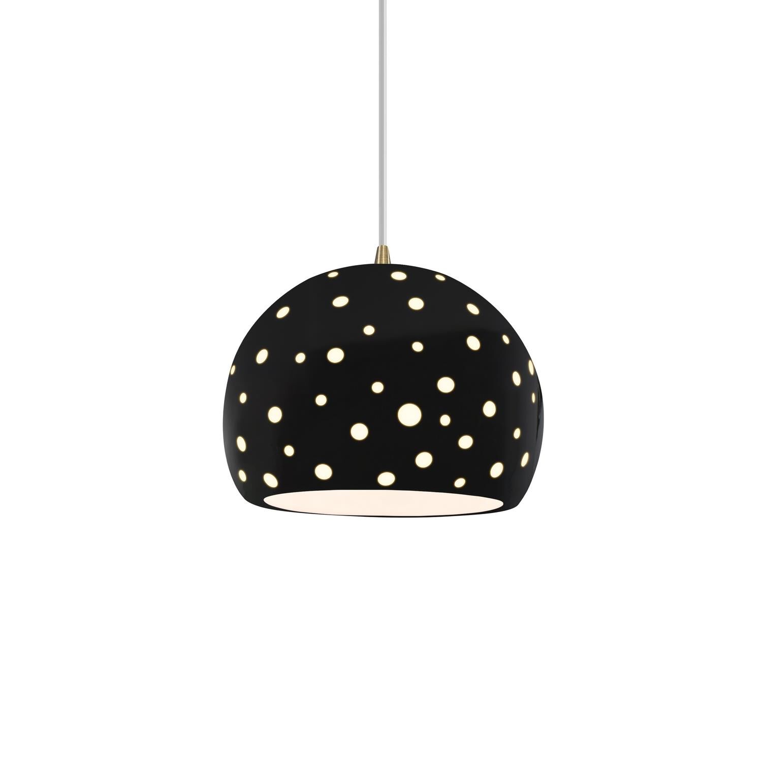 Perforated Globe 7 Inch Mini Pendant by Justice Design Group