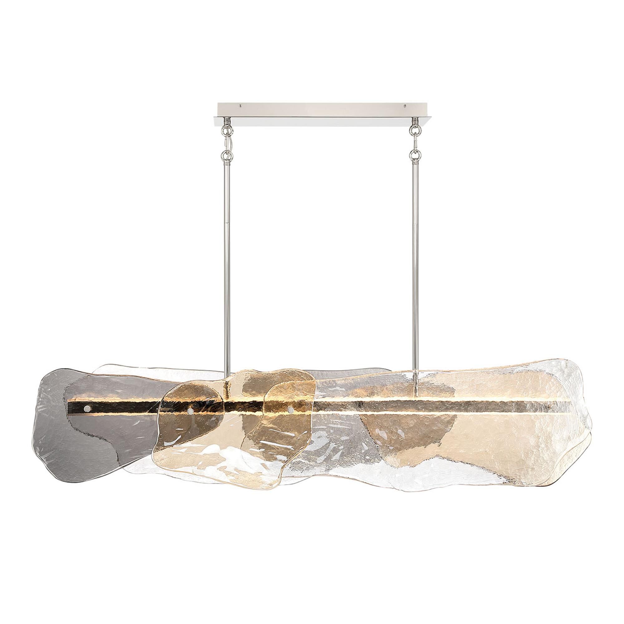 Shown in Polished Nickel finish and Mixed glass