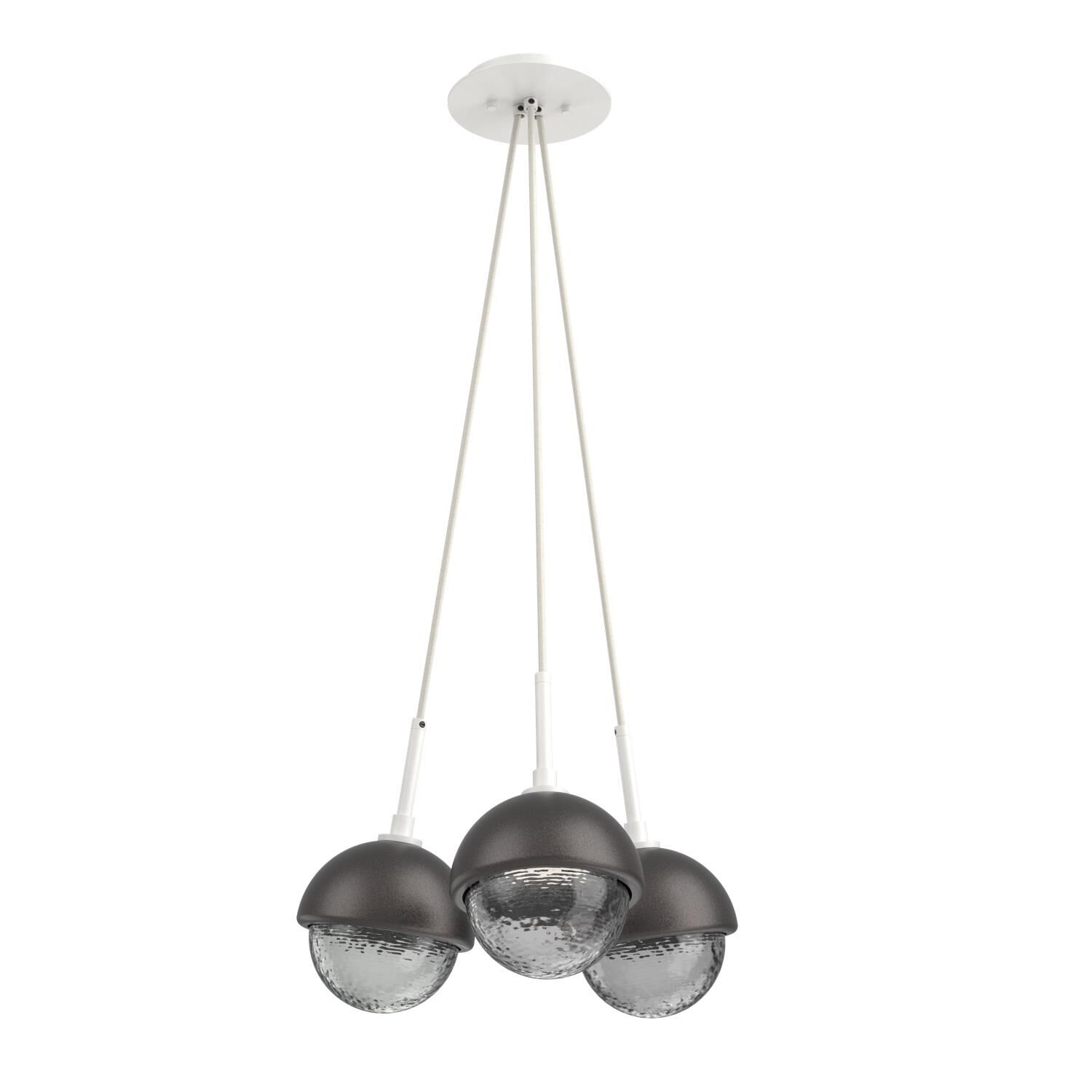 Shown in Salt White finish and Smoke glass and Graphite accent