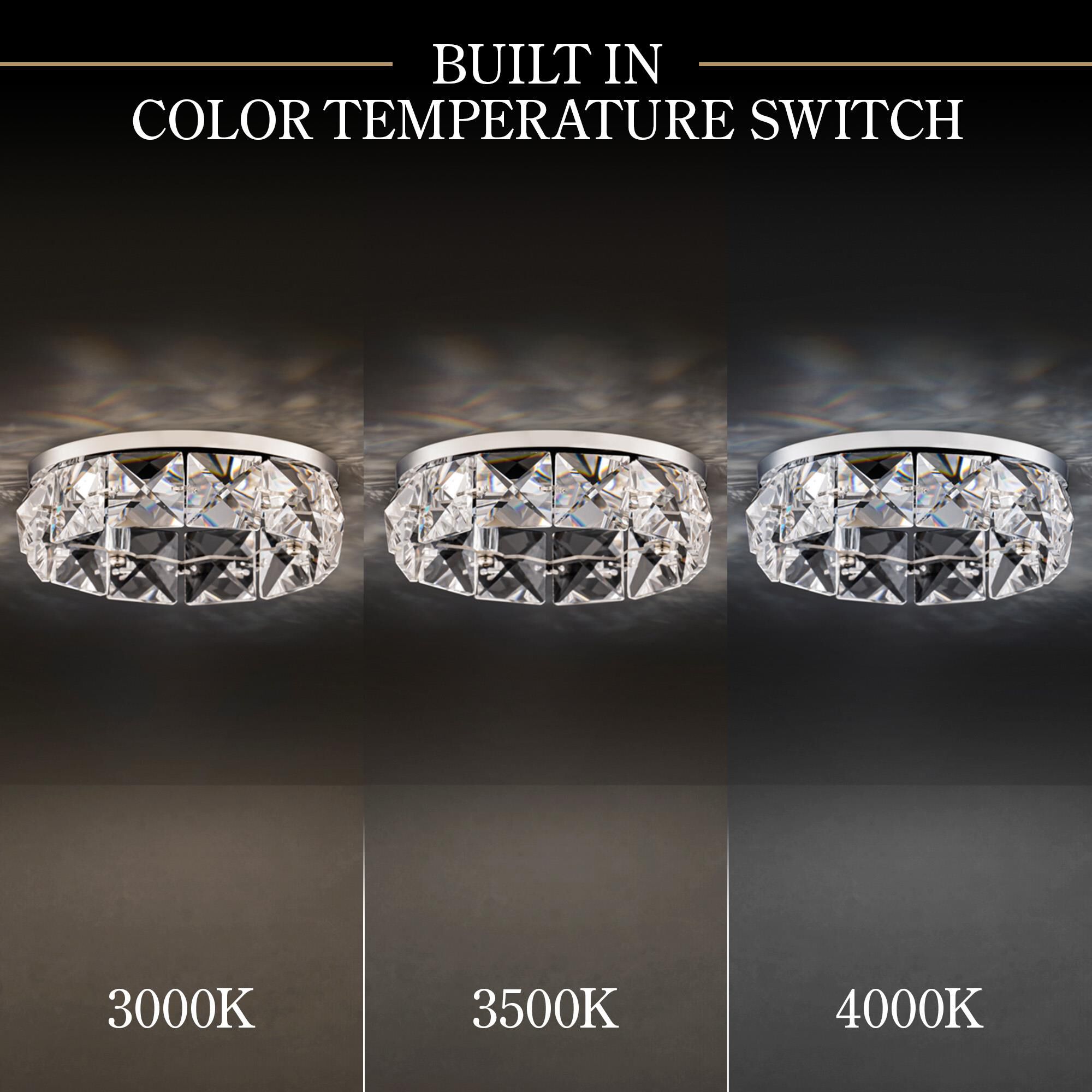 Shown in Polished Chrome finish and Clear Radiance Crystal glass