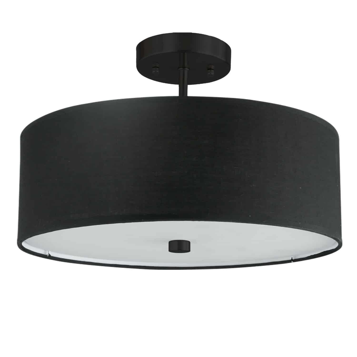 Everly 14 Inch 3 Light Semi Flush Mount by Dainolite