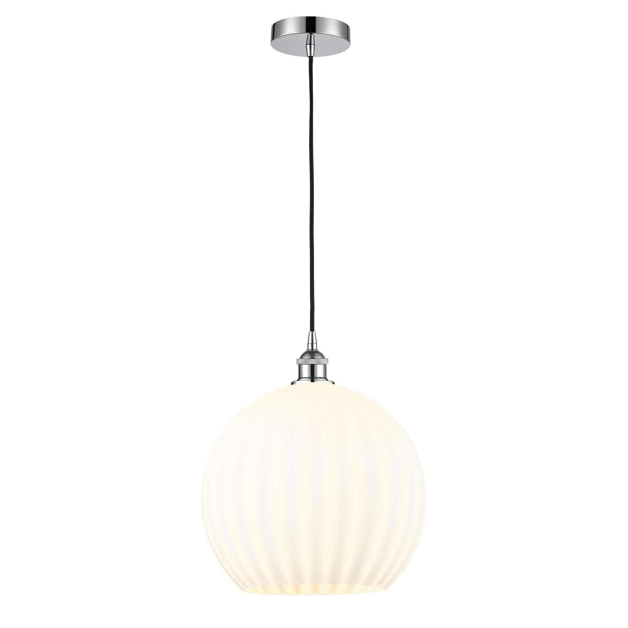 Bruno Marashlian White Venetian 14 Inch Large Pendant by Innovations Lighting