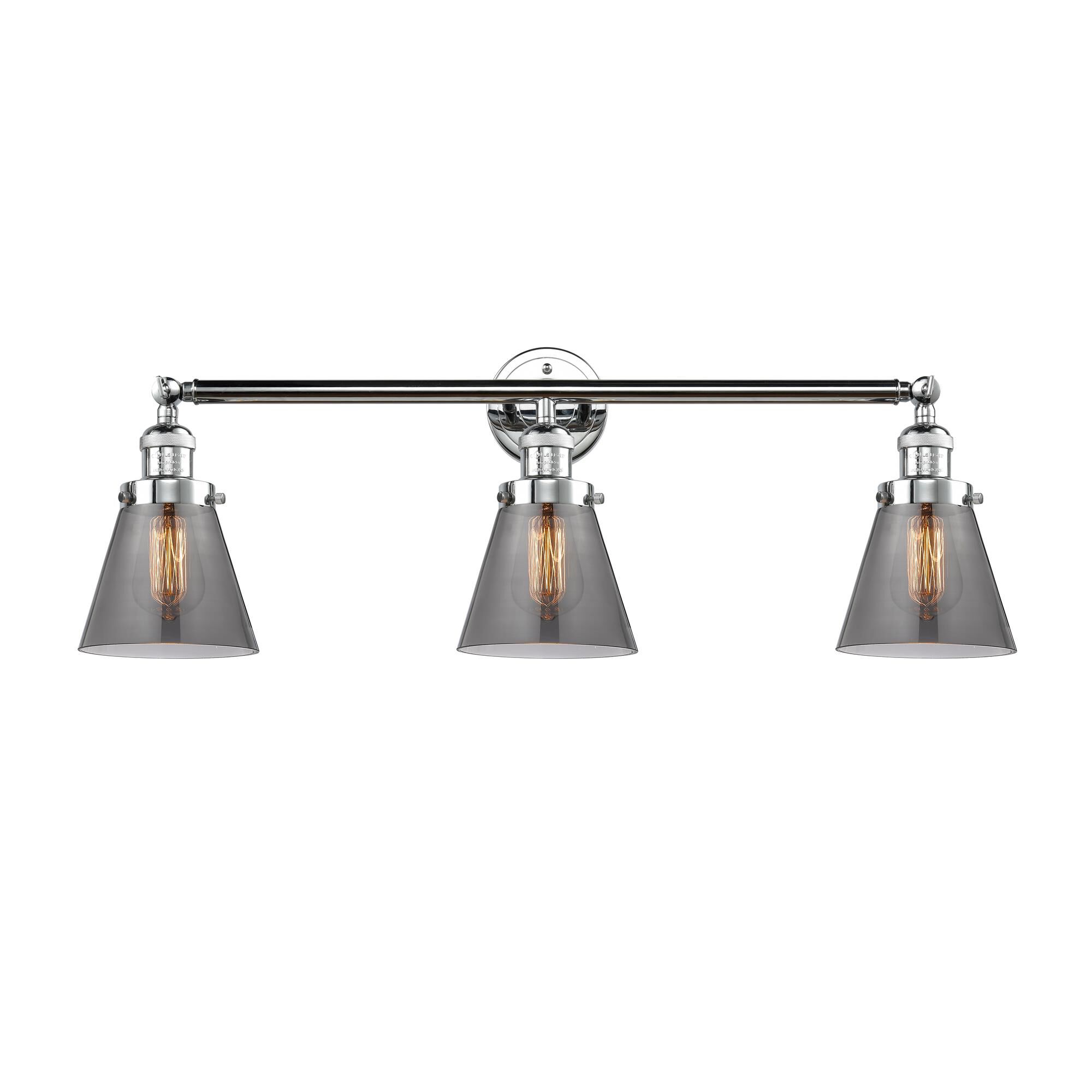 Shown in Polished Chrome finish and Smoked glass