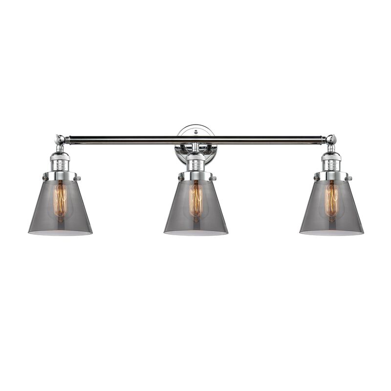 Bruno Marashlian Small Cone 30 Inch 3 Light Bath Vanity Light by Innovations Lighting