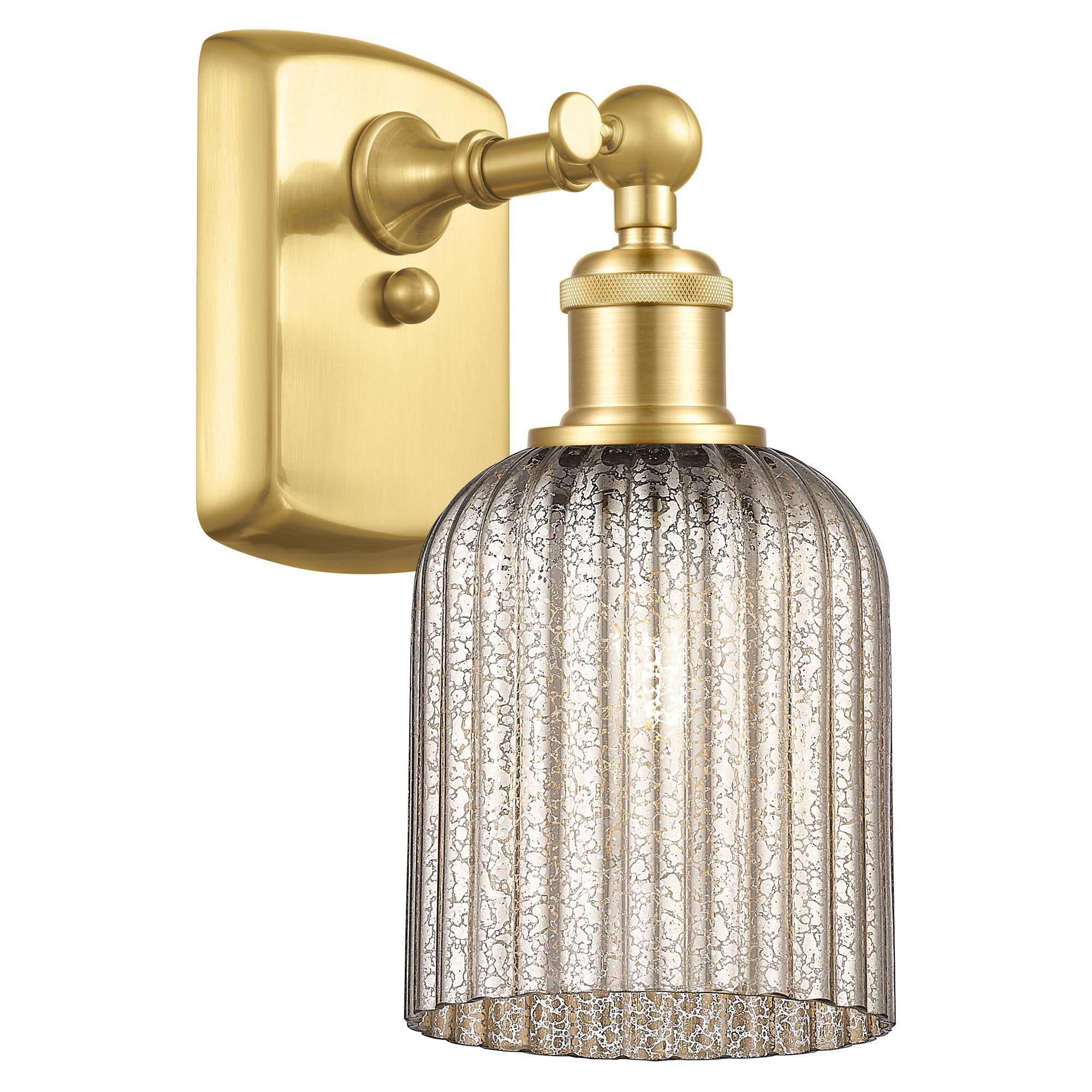 Shown in Satin Gold finish and Mercury shade