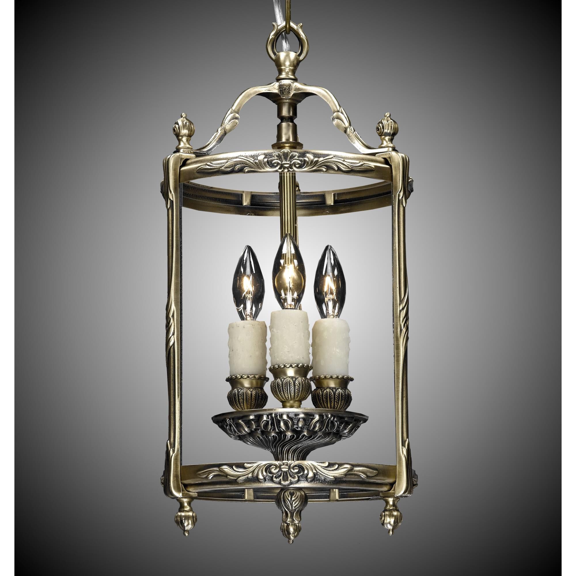 Lantern Cage Pendant by American Brass and Crystal