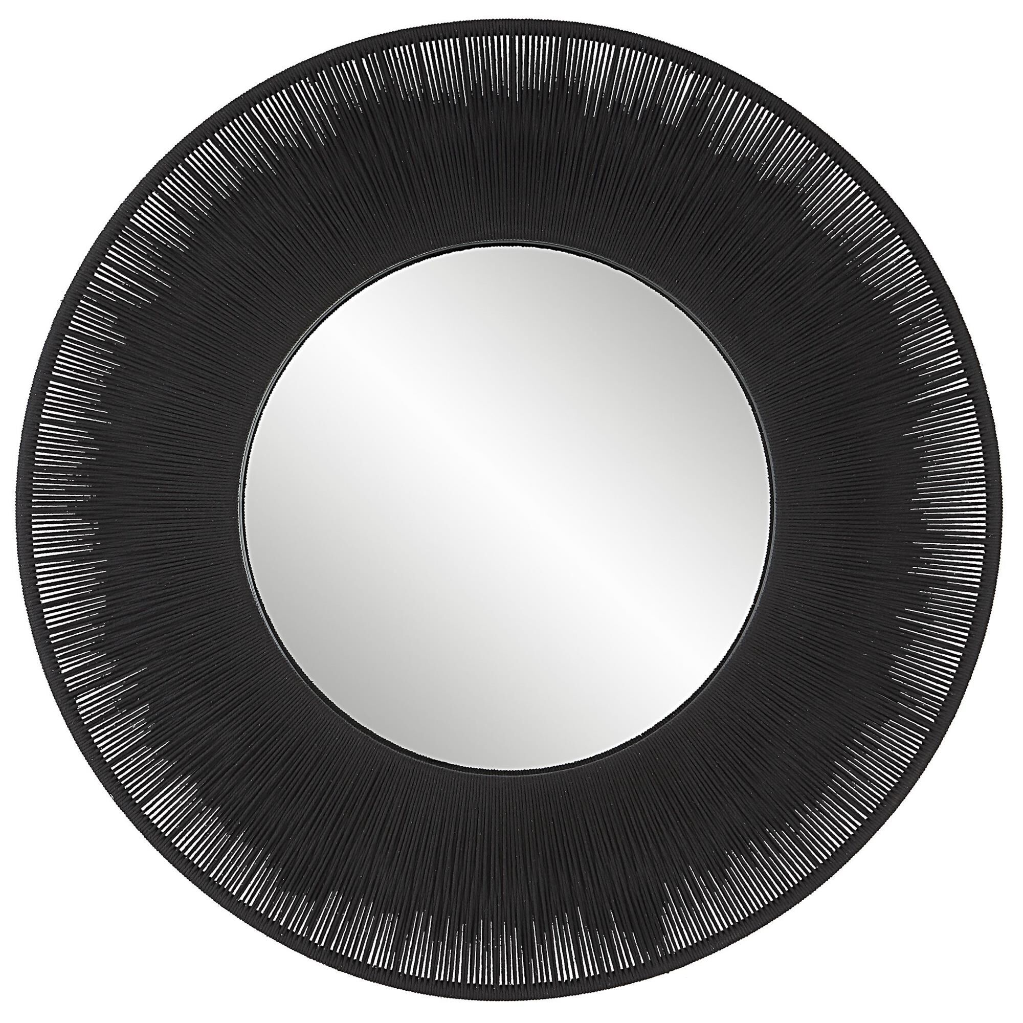 Shown in With Combined Natural Texture And Materials, This Round Mirror Pays Homage To Its Coastal Inspiratio finish