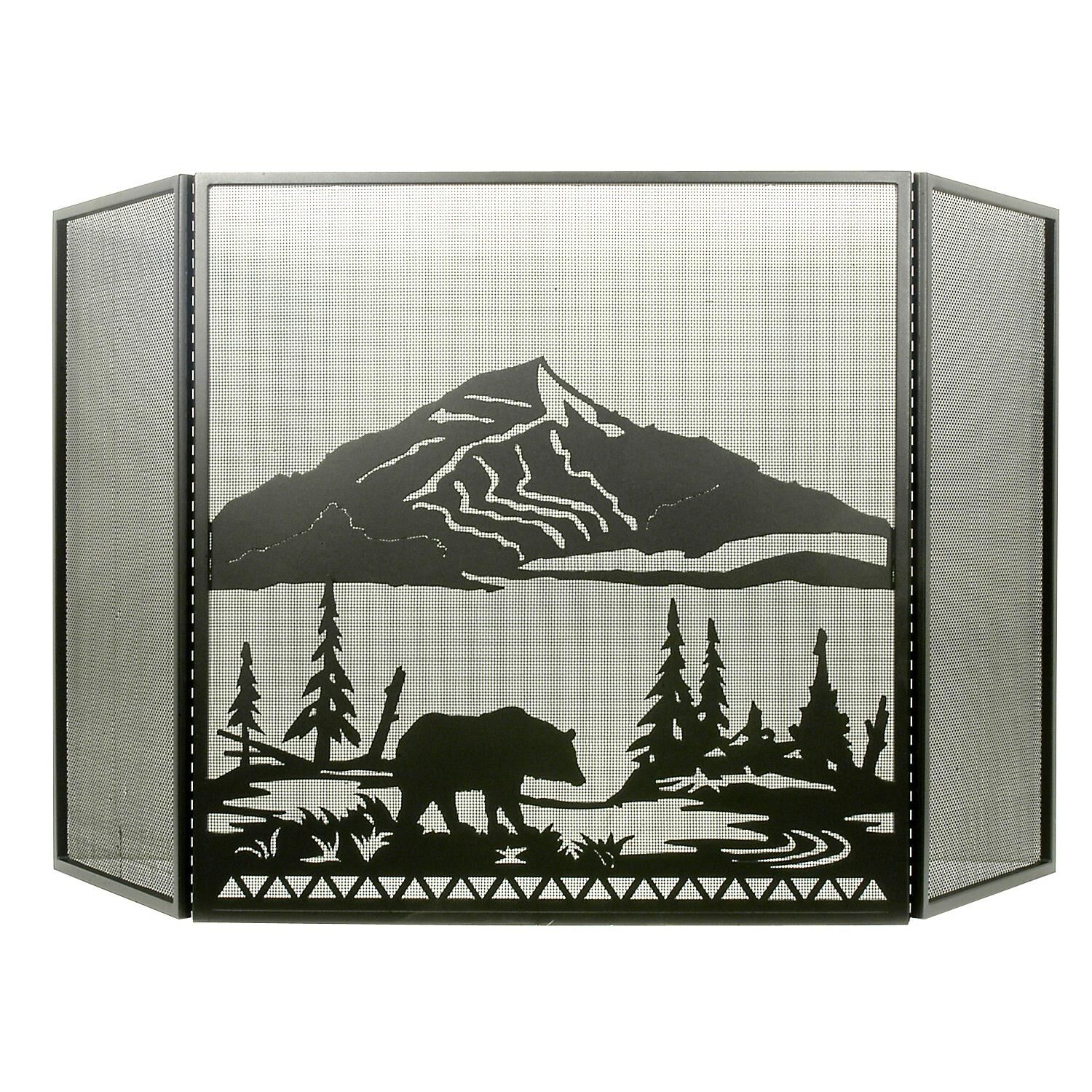 Bear Creek Fireplace Screen by Meyda Lighting