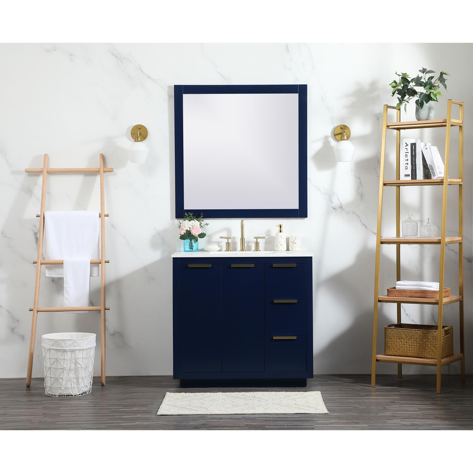 Shown in Blue finish