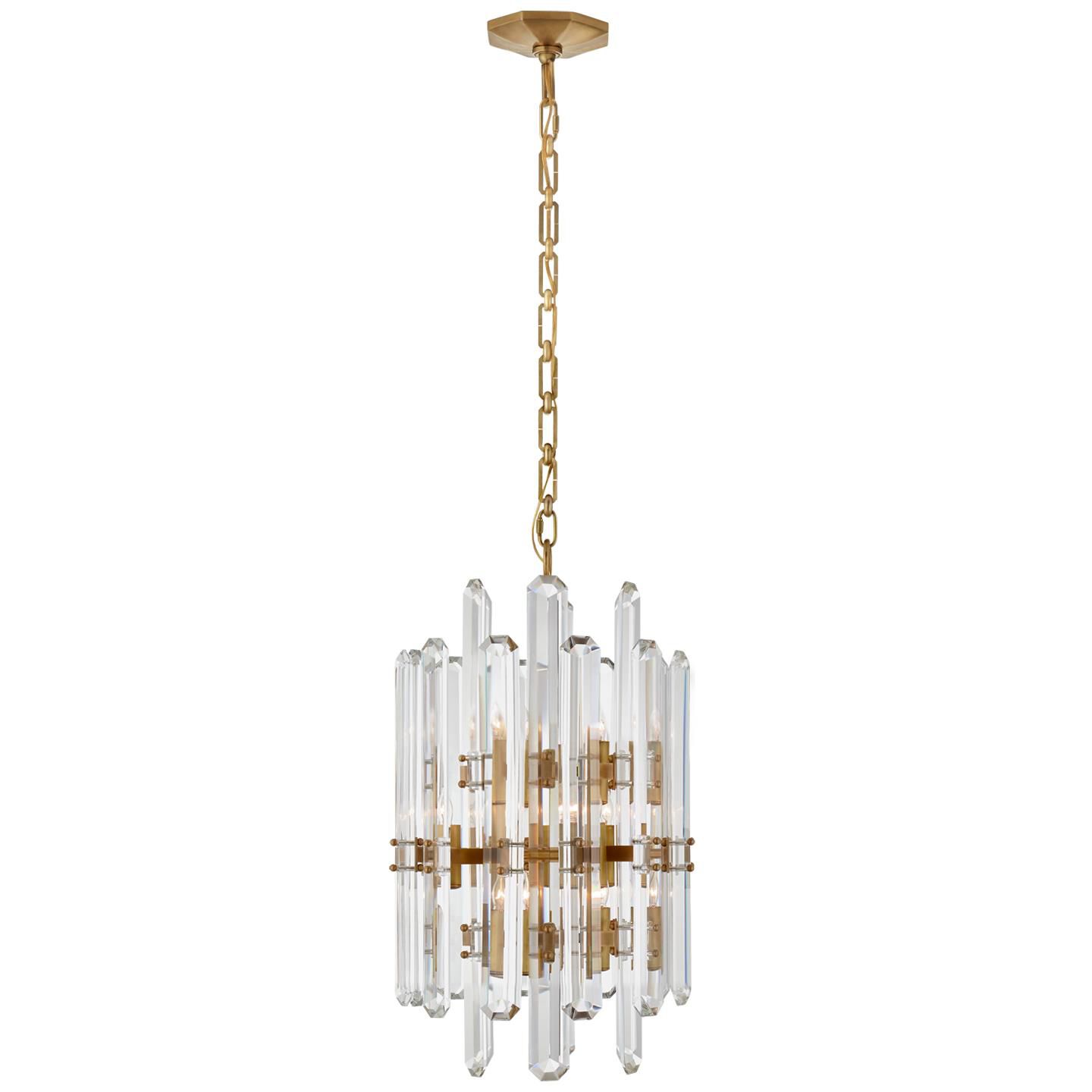Shown in Hand Rubbed Antique Brass finish and Crystal shade