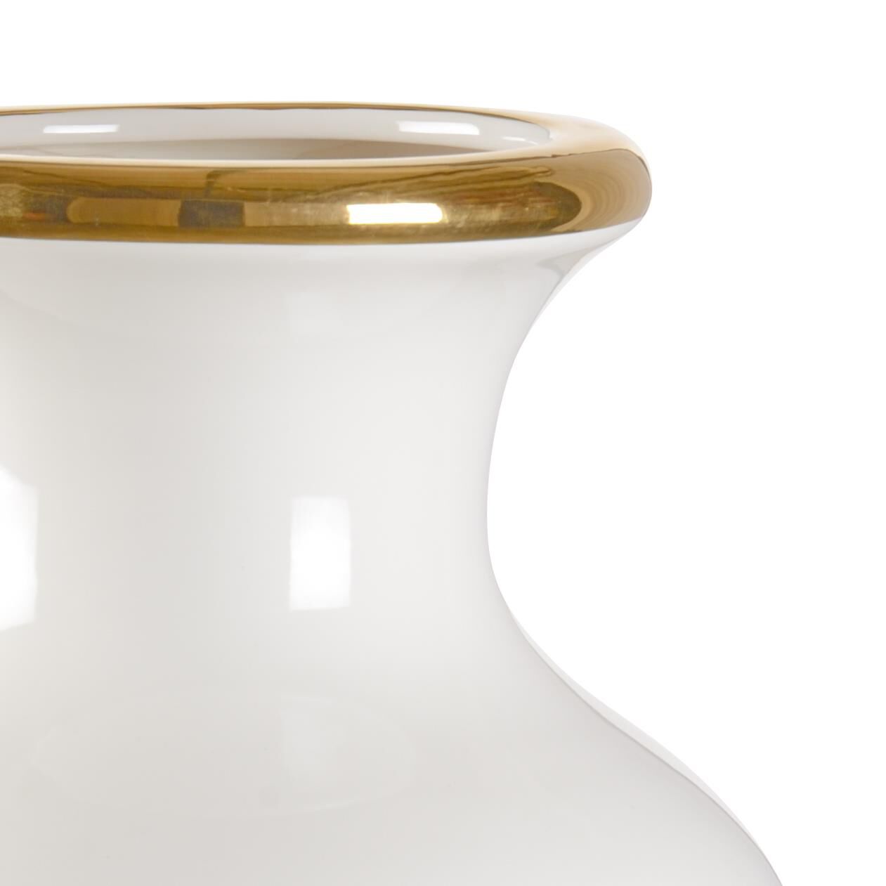 Shown in White Glaze/Metallic Gold finish