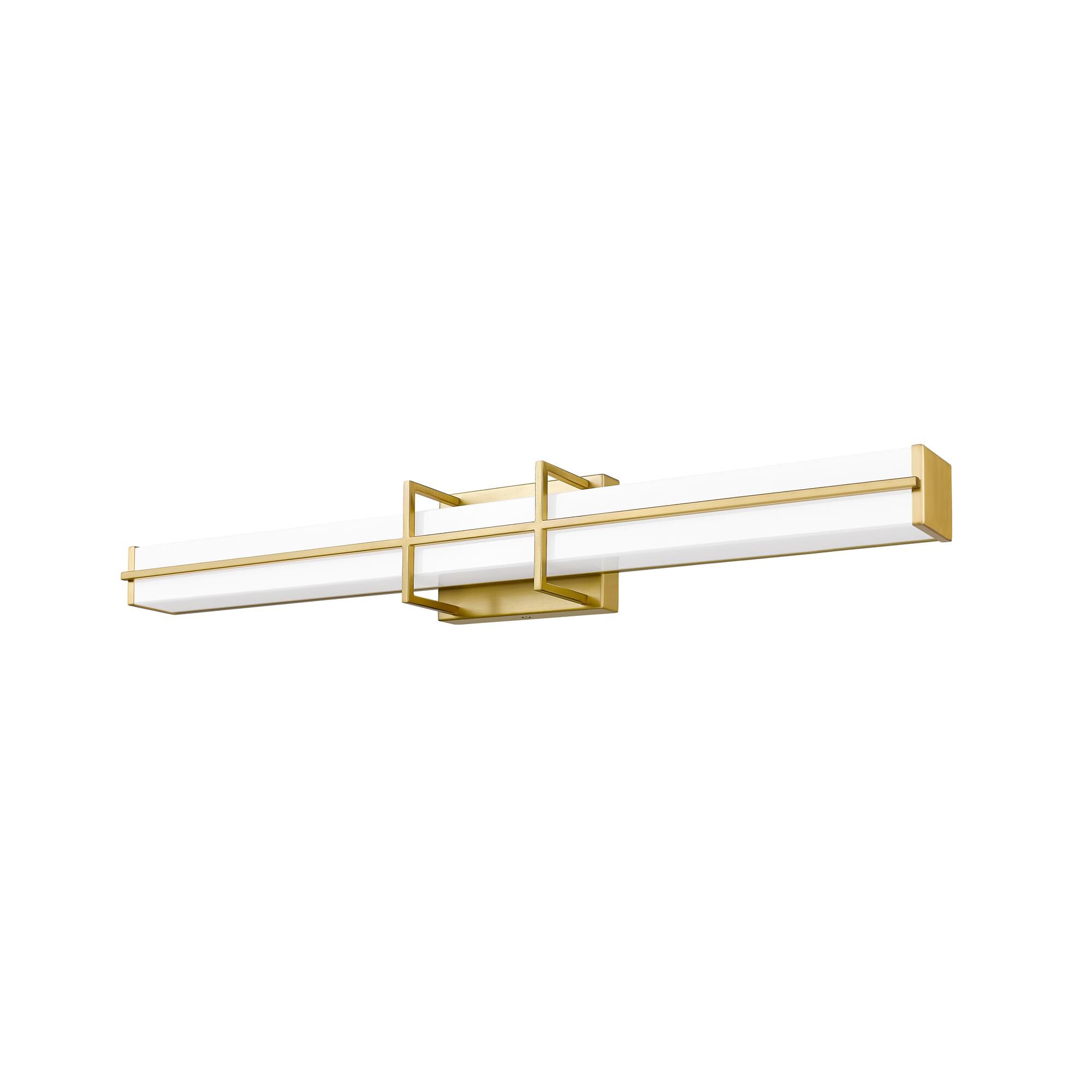 Shown in Modern Gold finish and Frosted glass