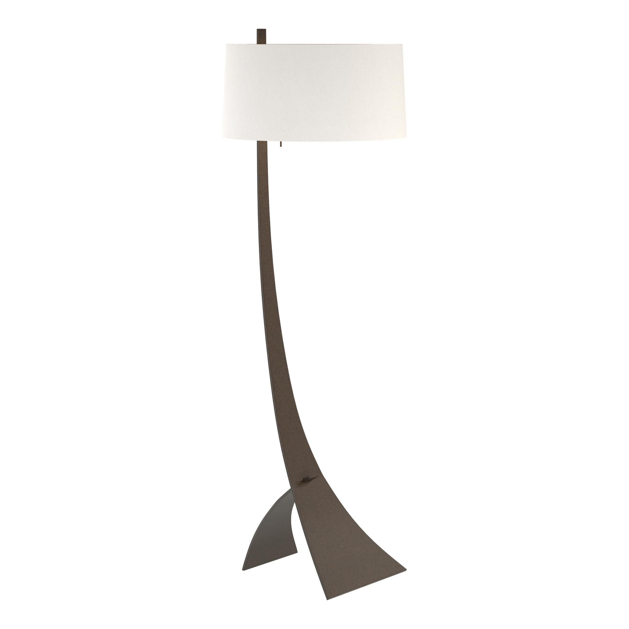 Shown in Oil Rubbed Bronze finish and Natural Anna shade