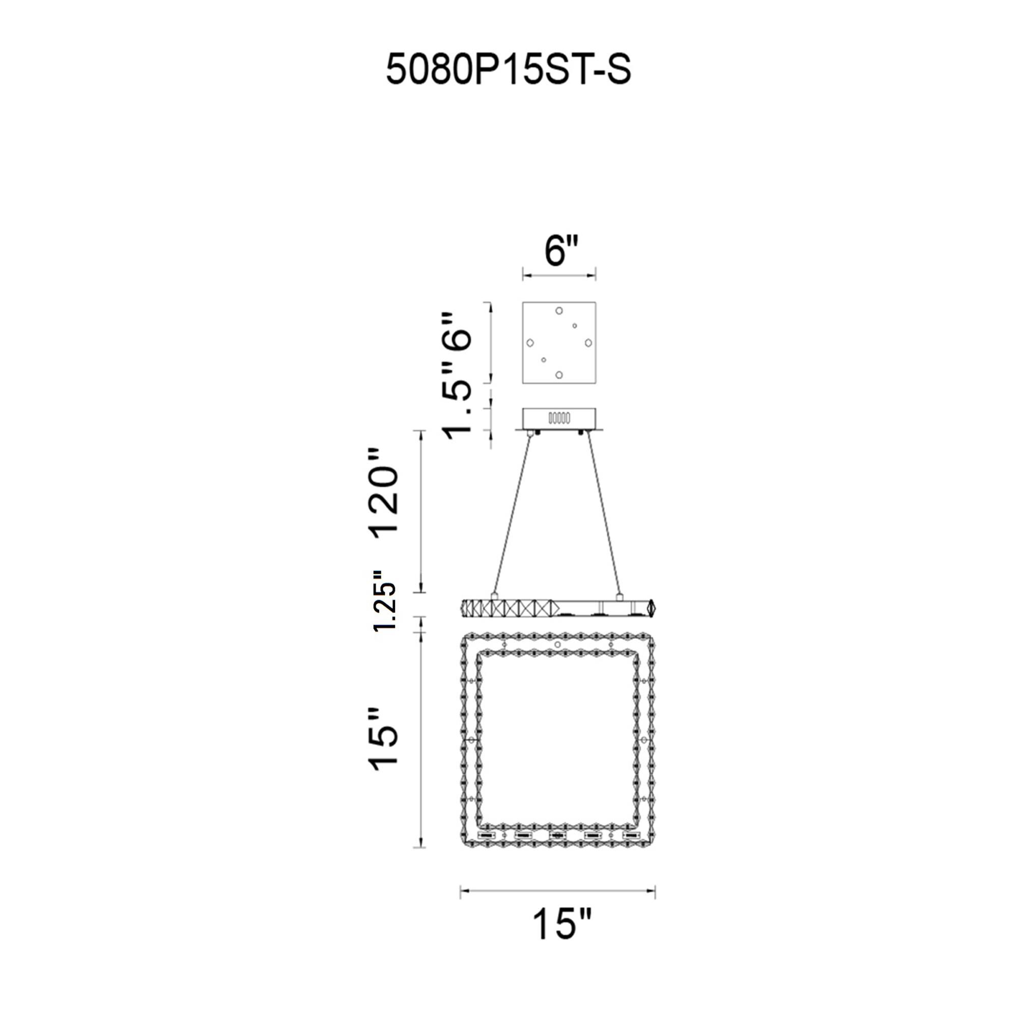 CWI Lighting Ring 15 Inch LED Mini Chandelier