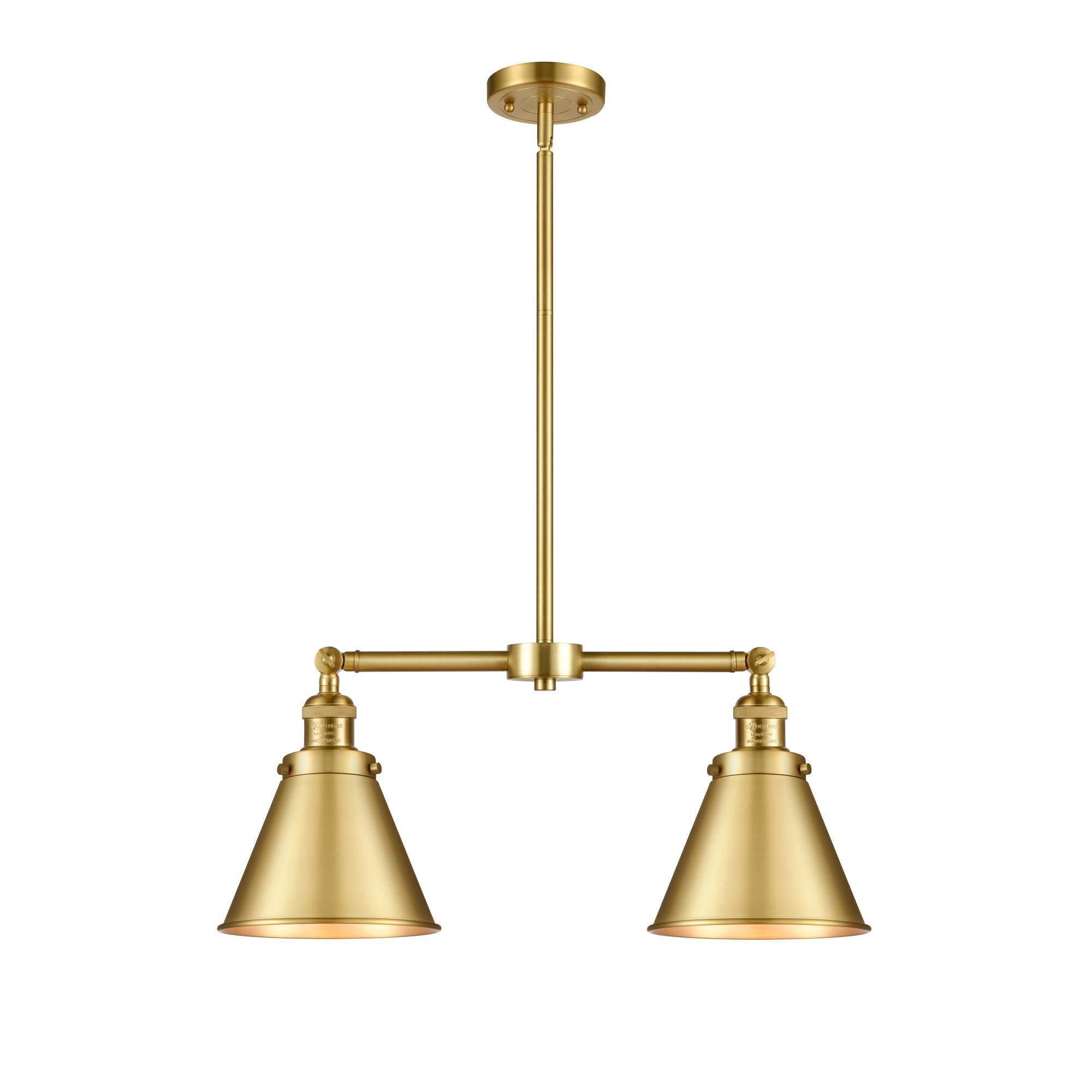Shown in Satin Gold finish and Satin Gold Appalachian shade