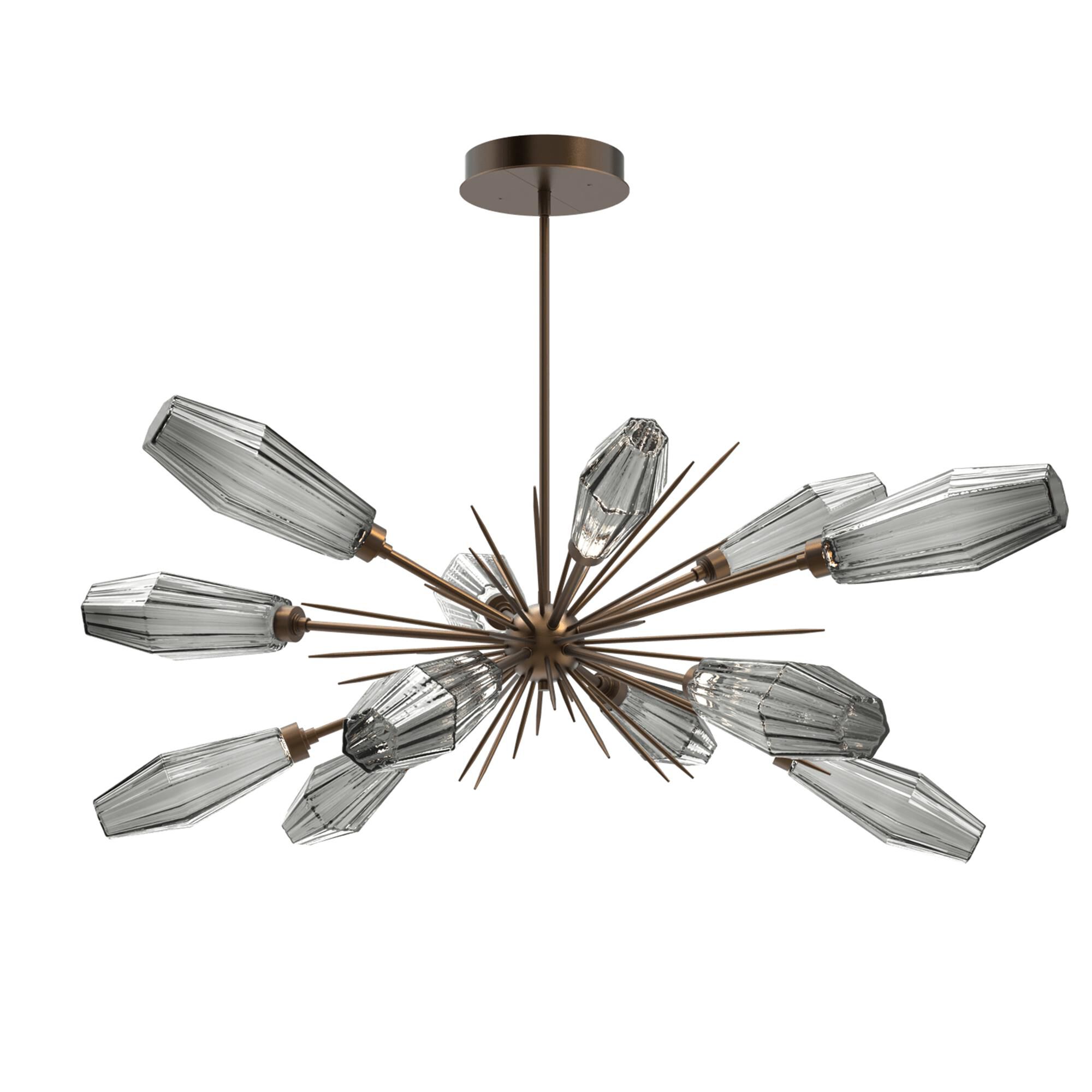 Shown in Flat Bronze finish and Optic Rib Smoke glass