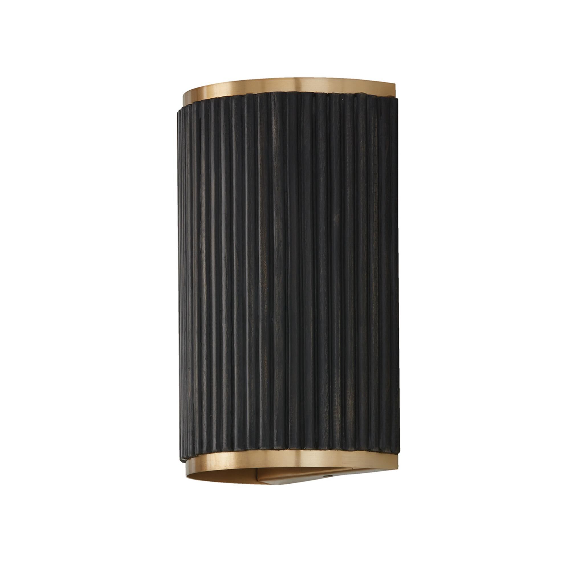 Shown in Black Stain And Matte Brass finish