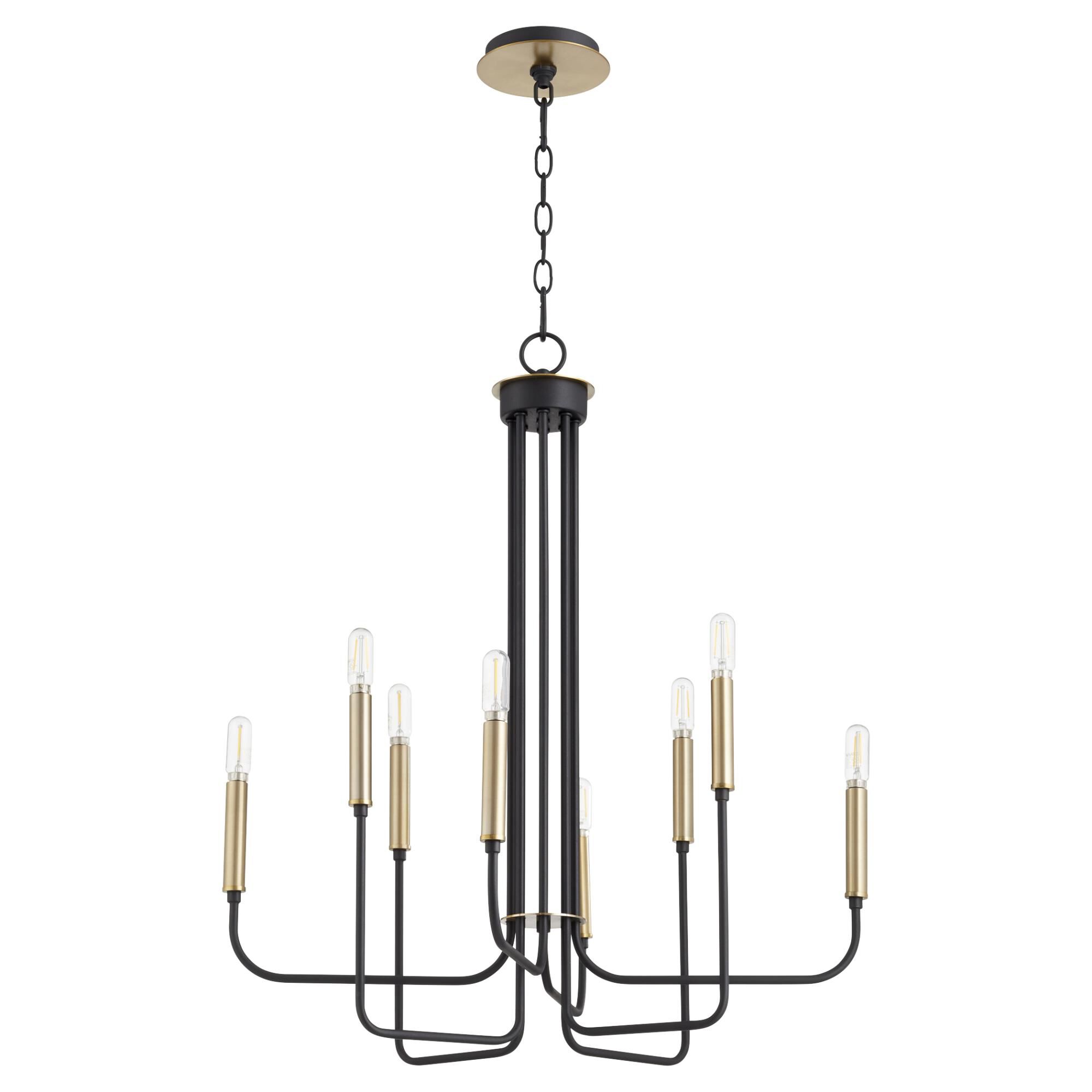 Shown in Noir with Aged Brass finish