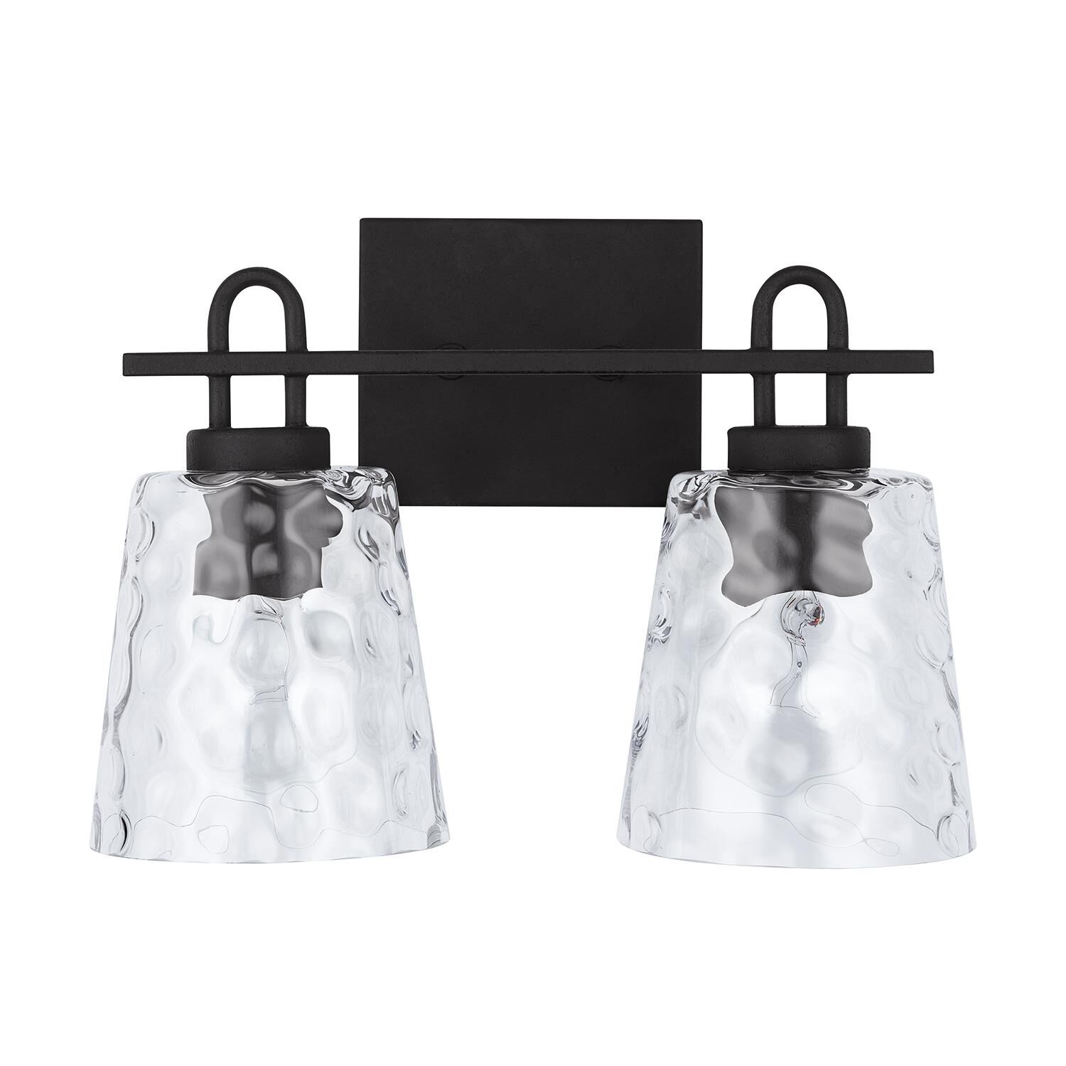 Shown in Black Iron finish and Clear Water glass