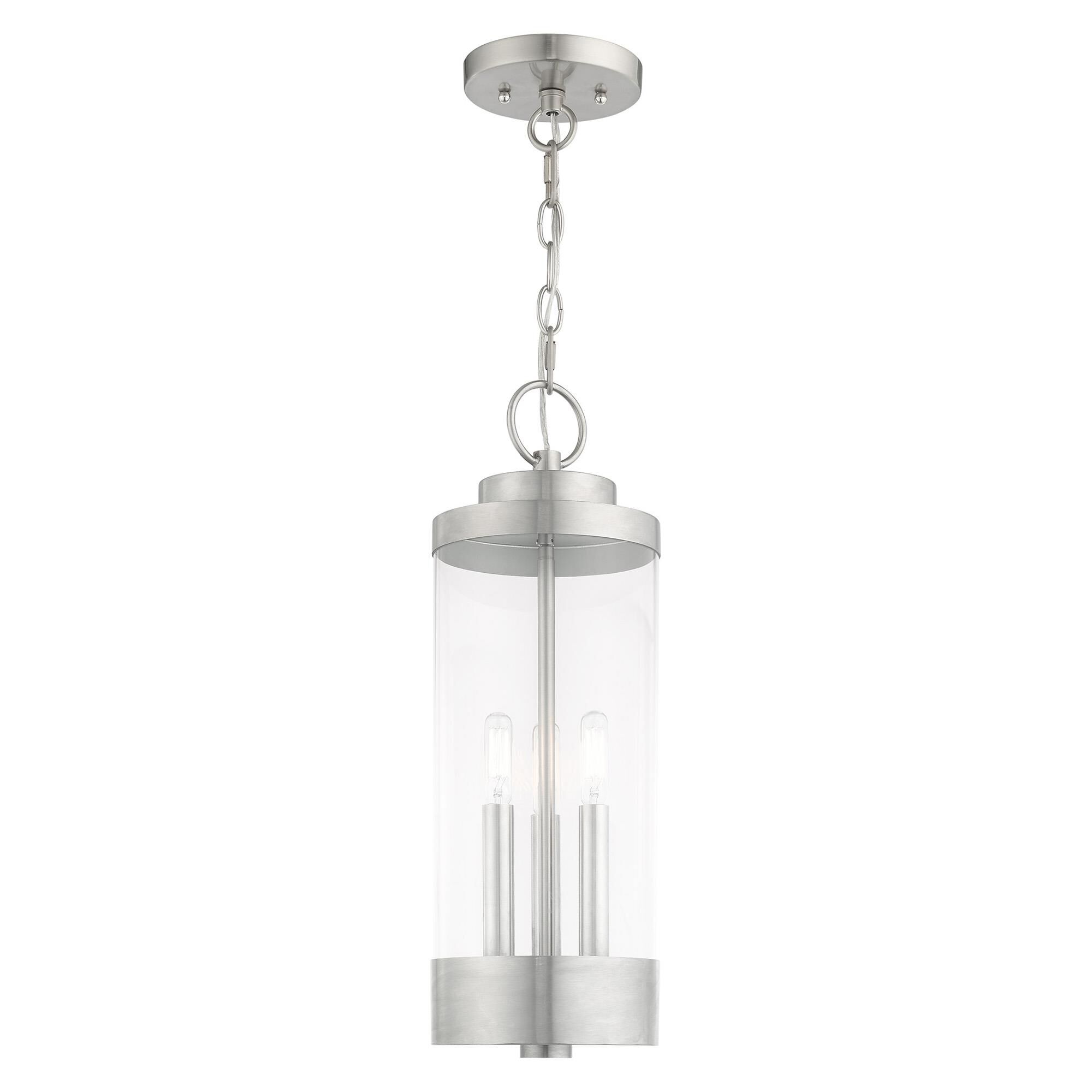 Hillcrest 20 Inch Tall 3 Light Outdoor Hanging Lantern by Livex Lighting