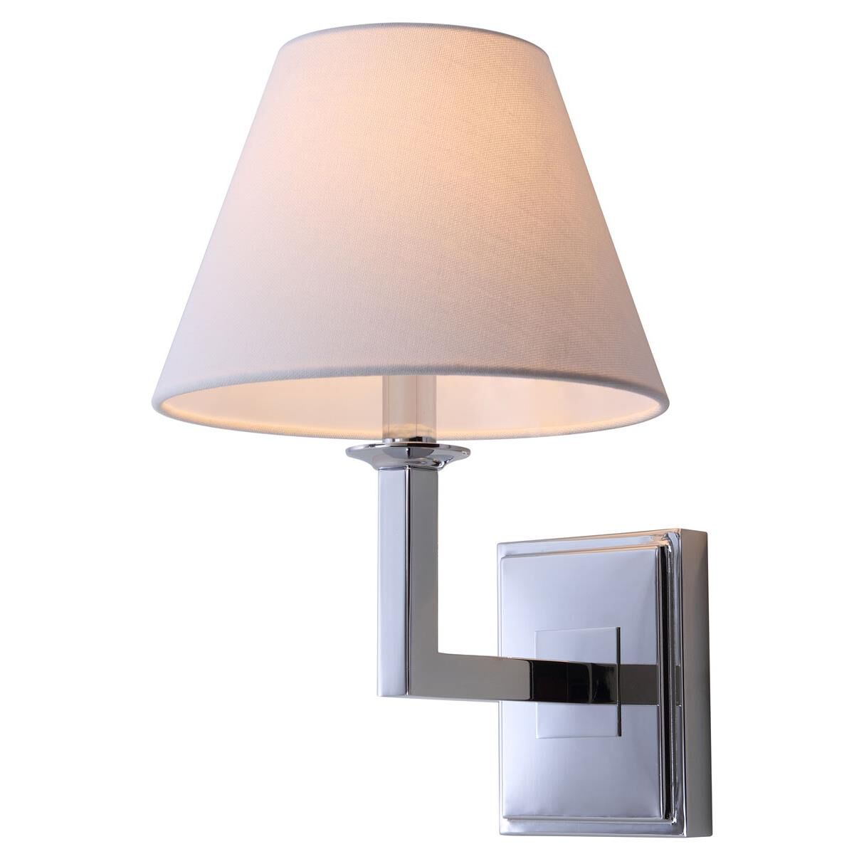 Shown in Chrome finish and White Cotton shade