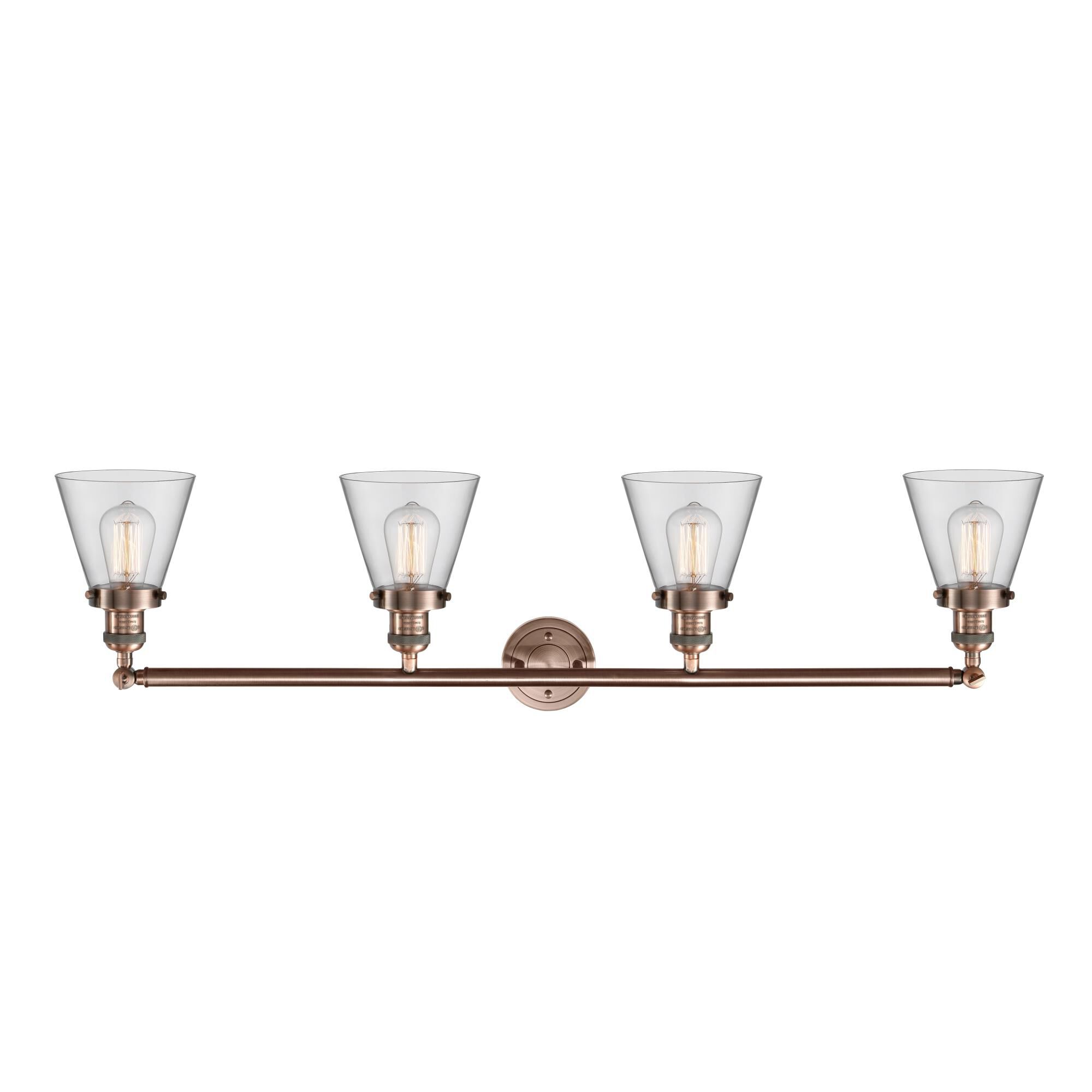 Bruno Marashlian Small Cone 42 Inch 4 Light Bath Vanity Light by Innovations Lighting