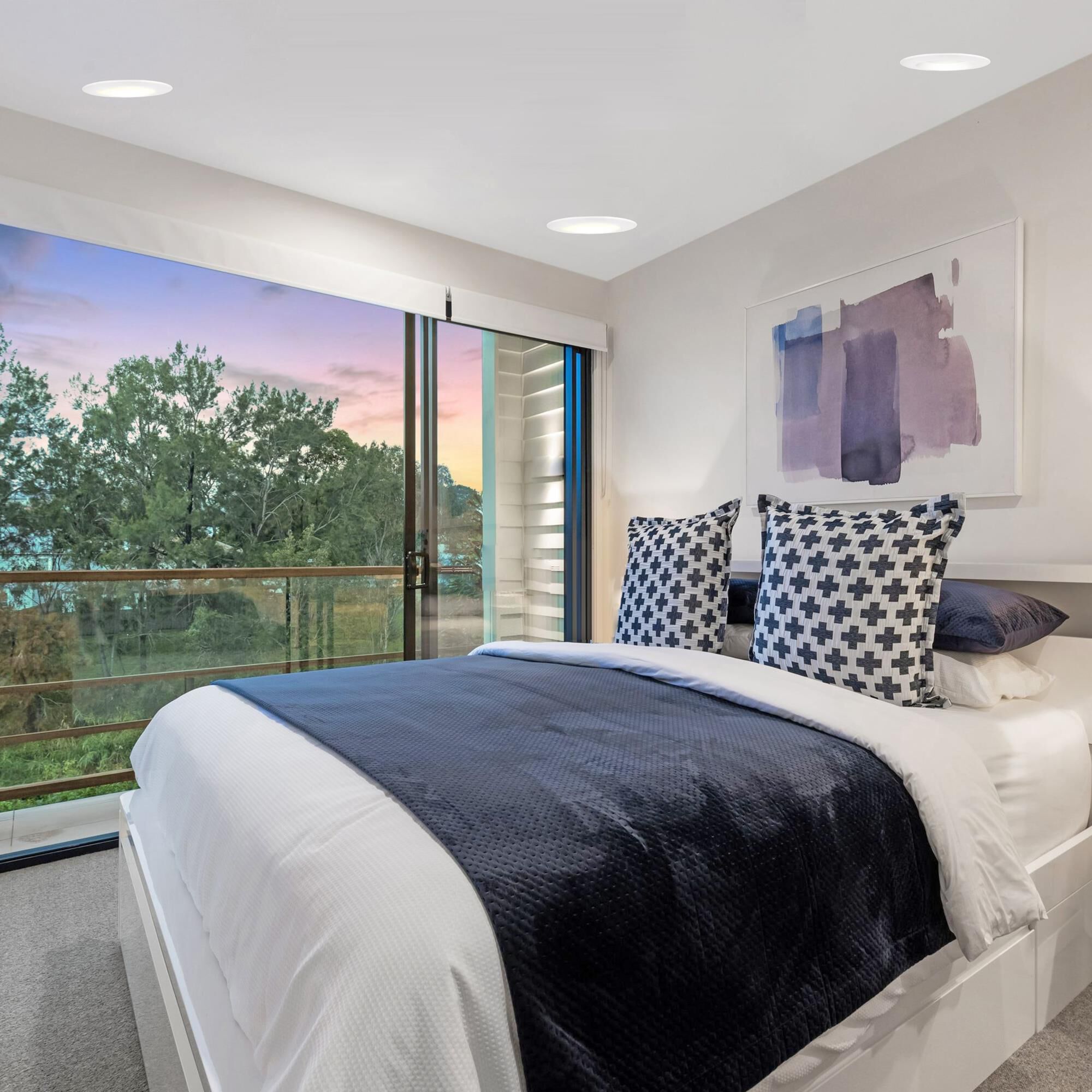 Shown in White finish and White shade