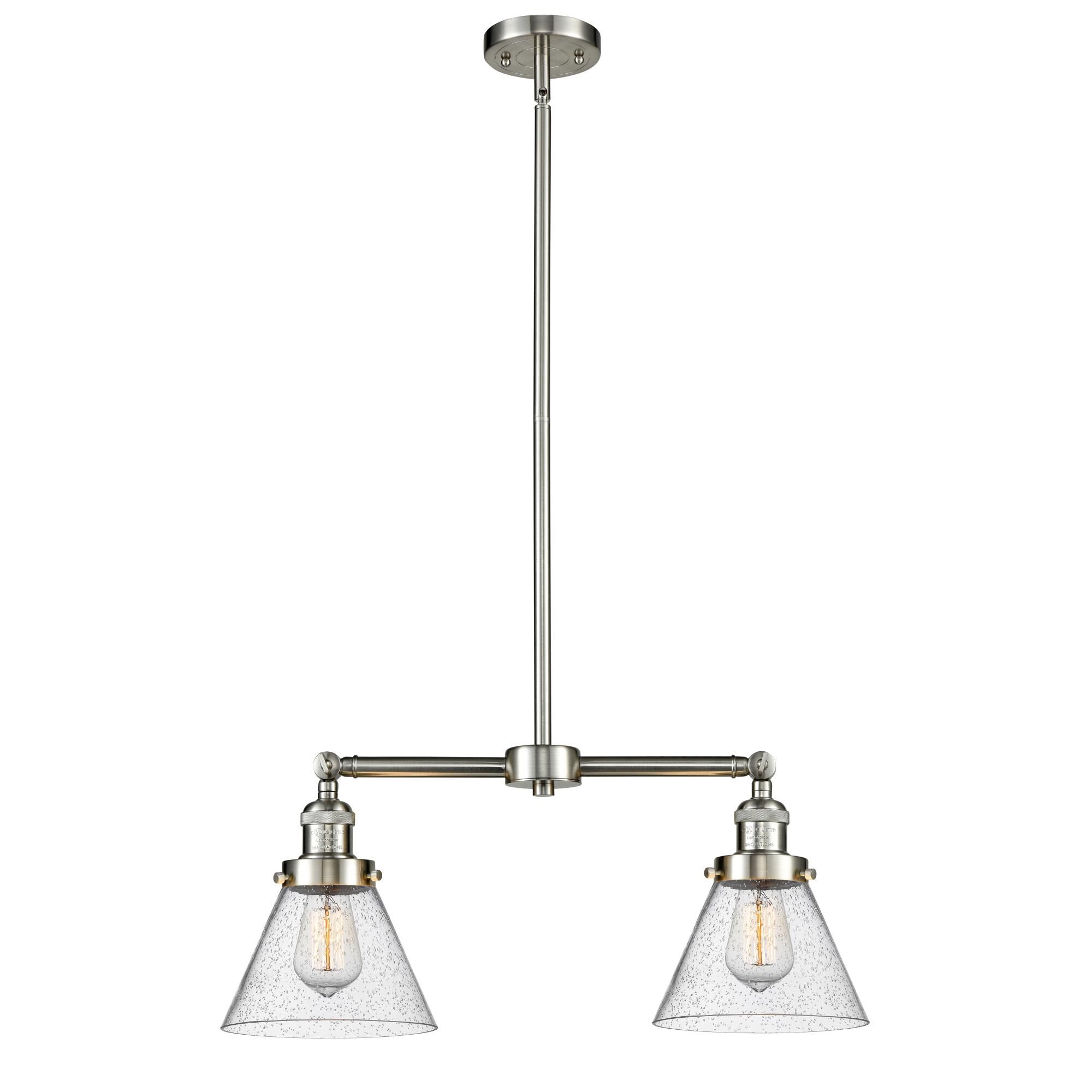 Bruno Marashlian Large Cone 21 Inch 2 Light Mini Chandelier by Innovations Lighting