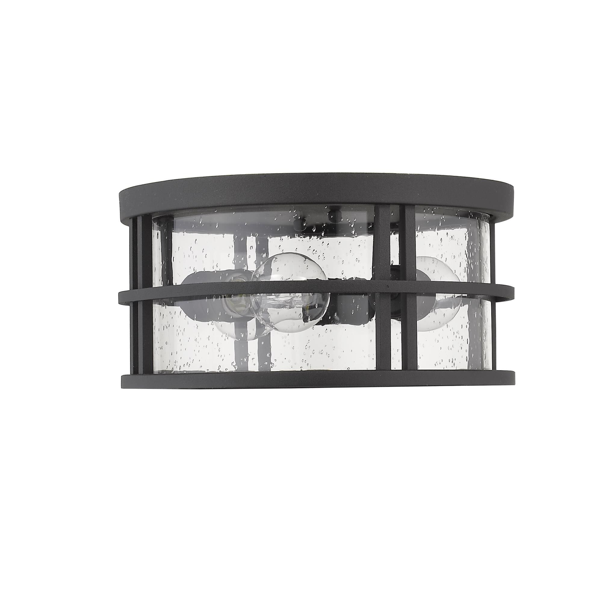 Shown in Black finish and Glass shade