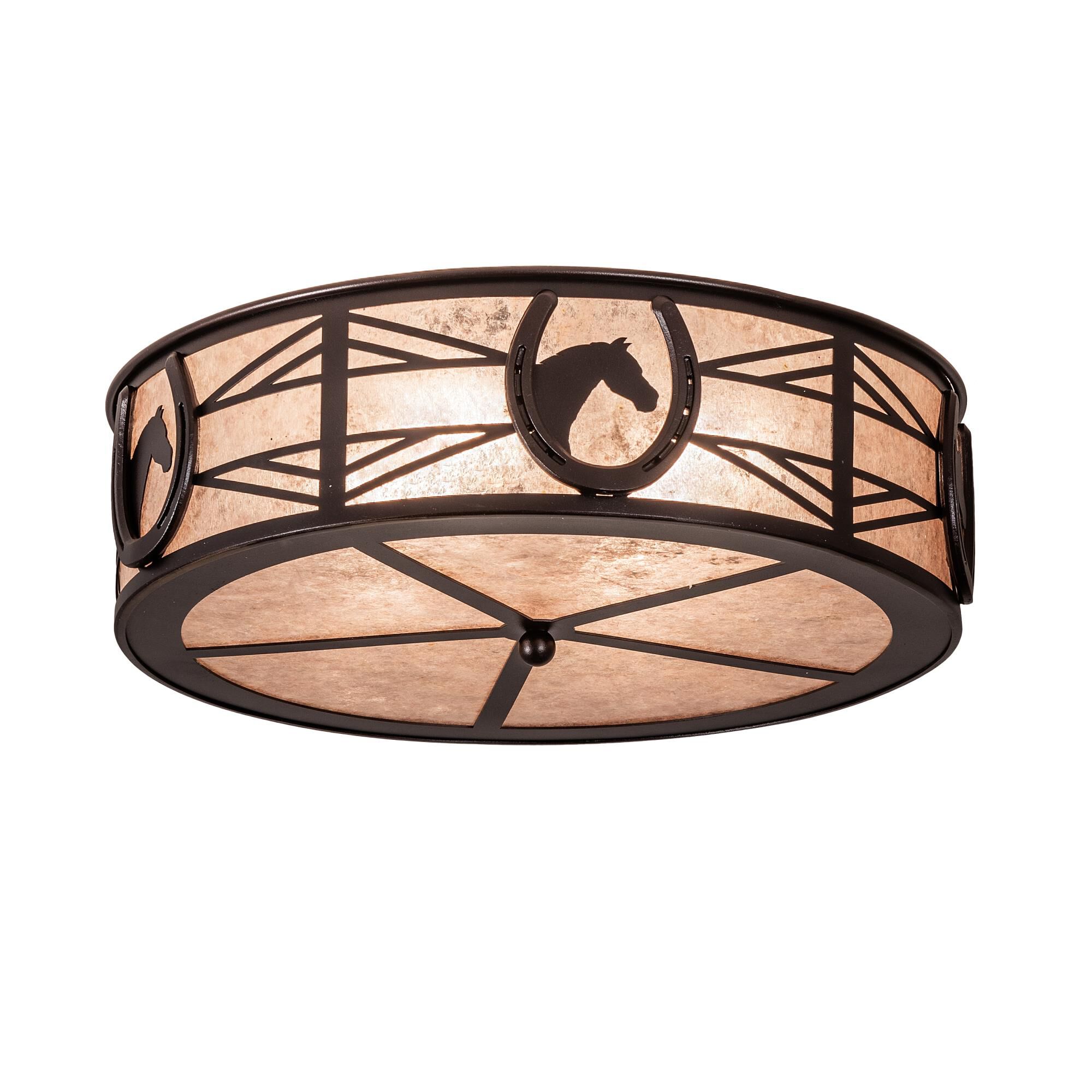 Horseshoe & Horse 22 Inch 8 Light Flush Mount by Meyda Lighting