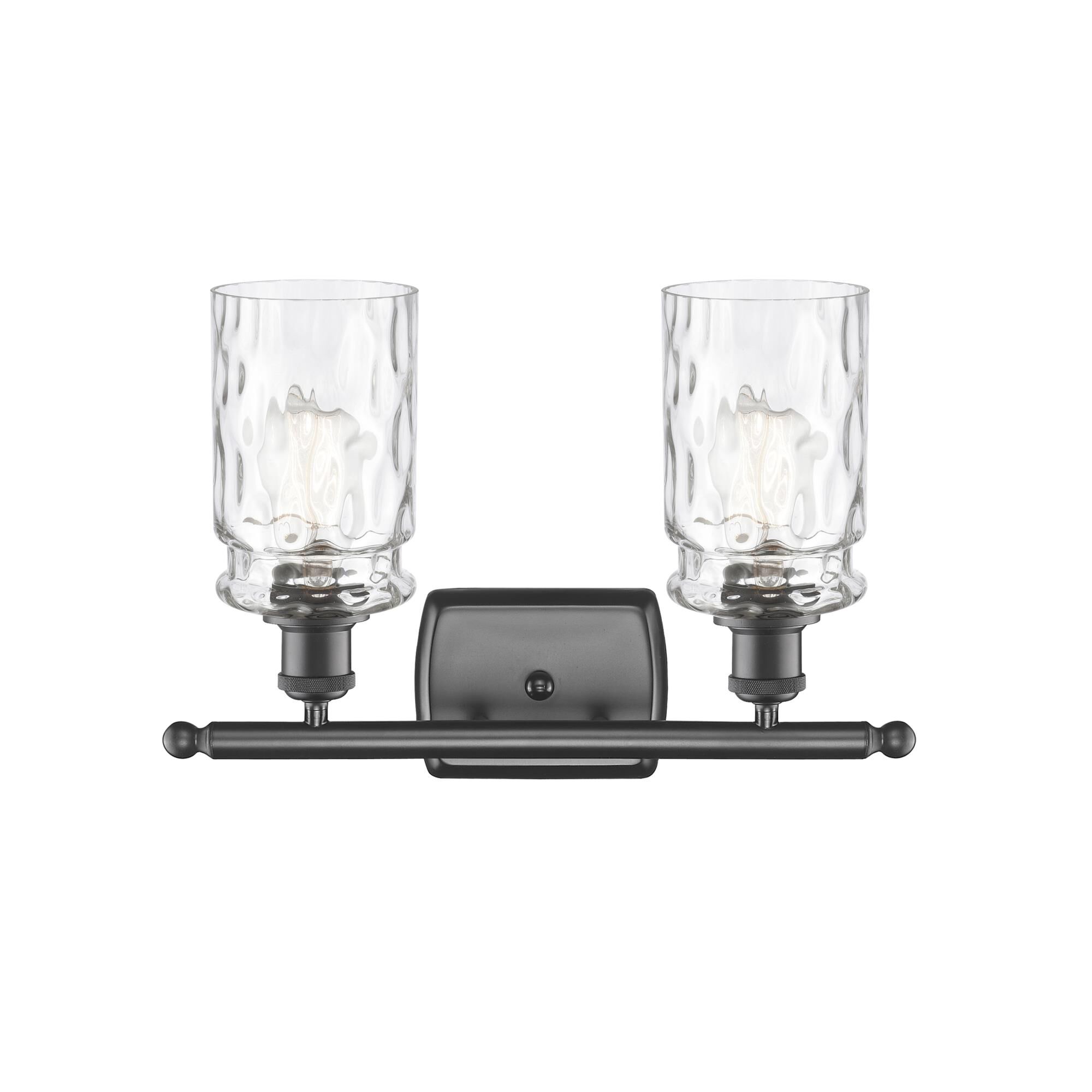 Shown in Oil Rubbed Bronze finish and Clear WaterCandor glass and Polished Chrome accent