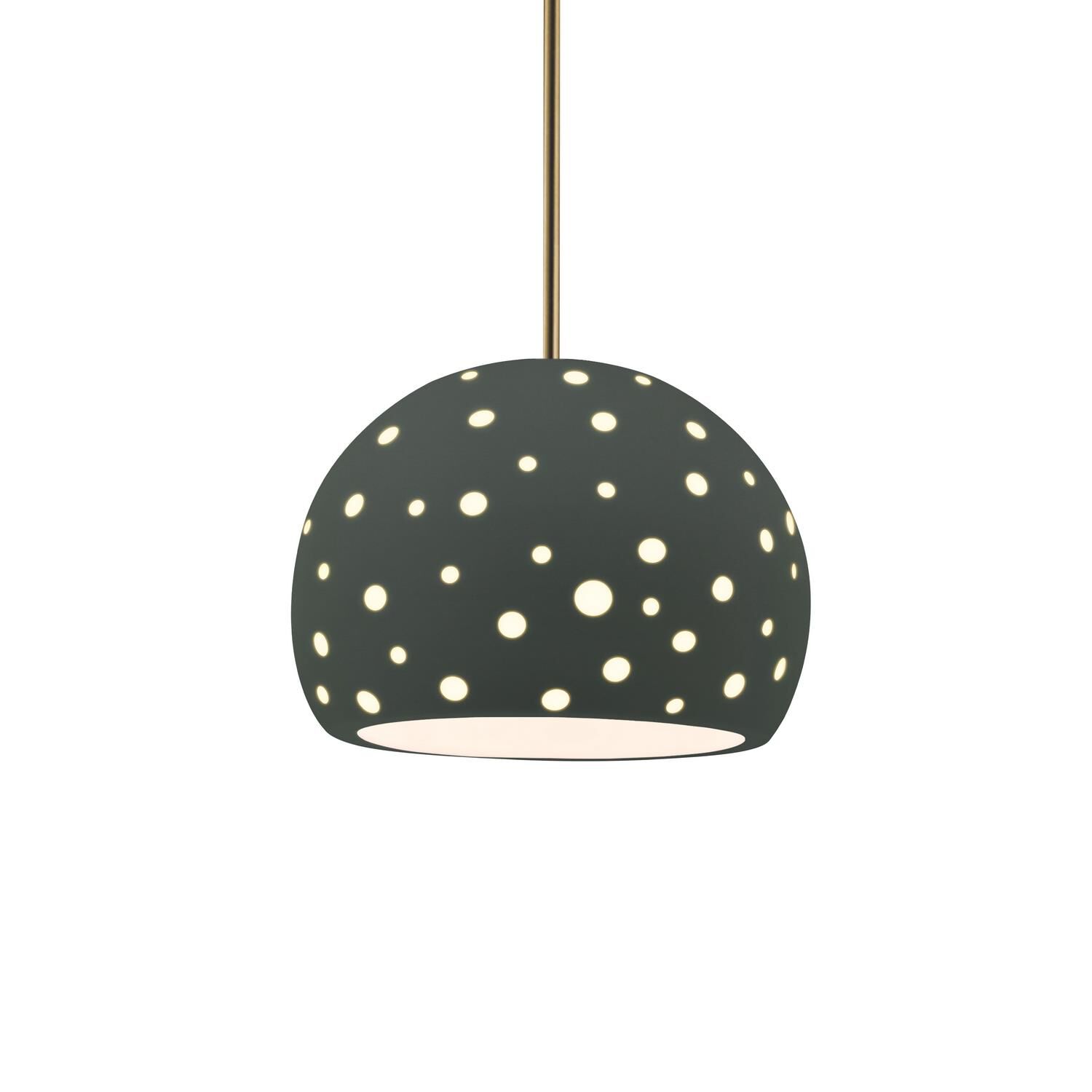 Perforated Globe 10 Inch Large Pendant by Justice Design Group